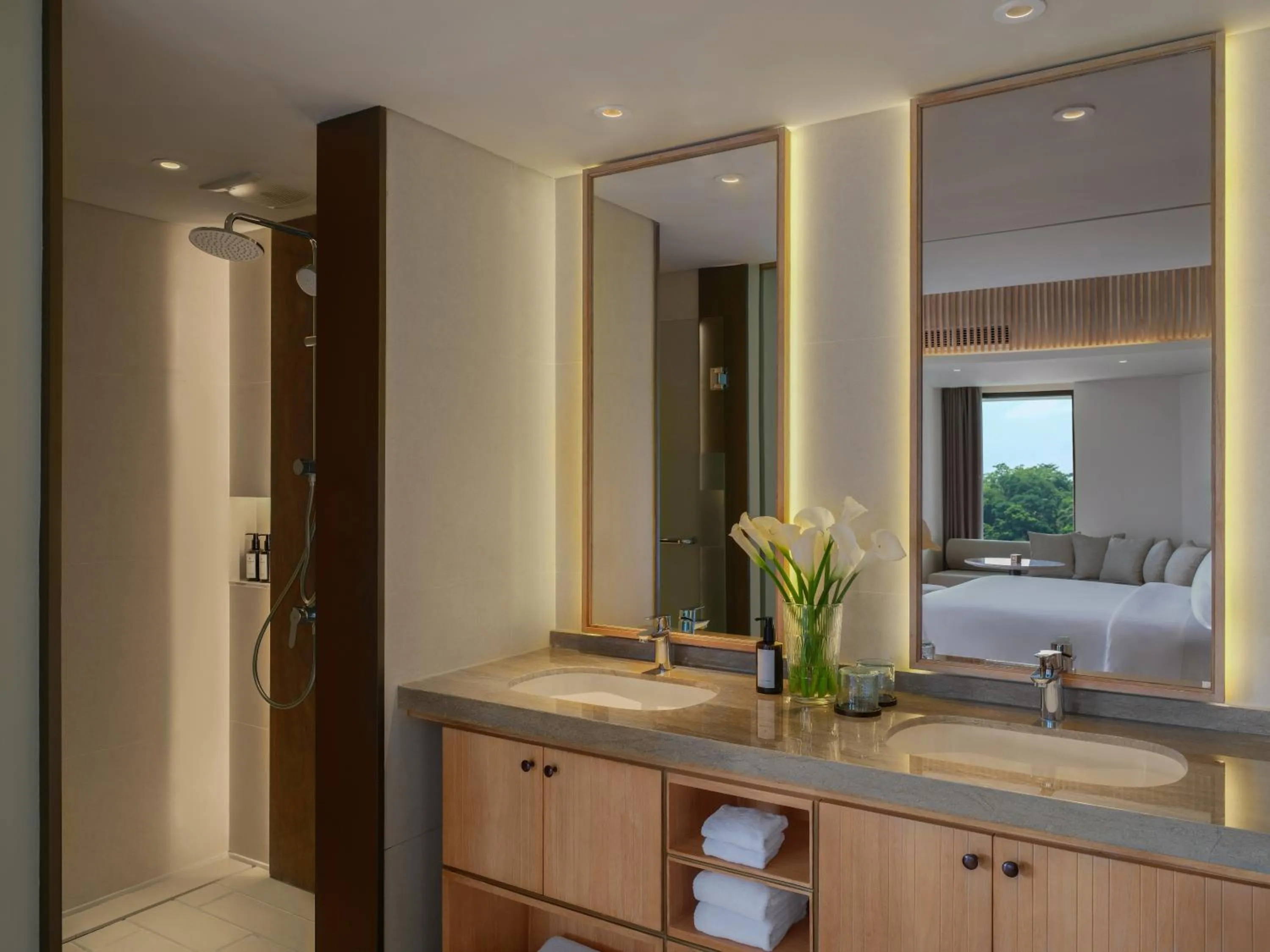 Bathroom, Bed in Novotel Bali Ubud Resort