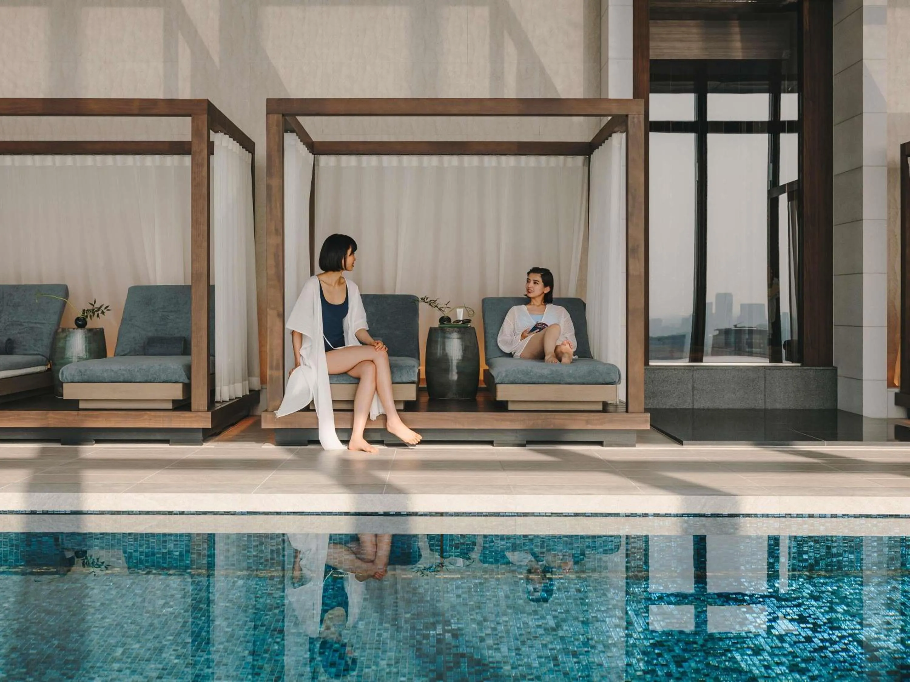 Pool view in Fairmont Tokyo