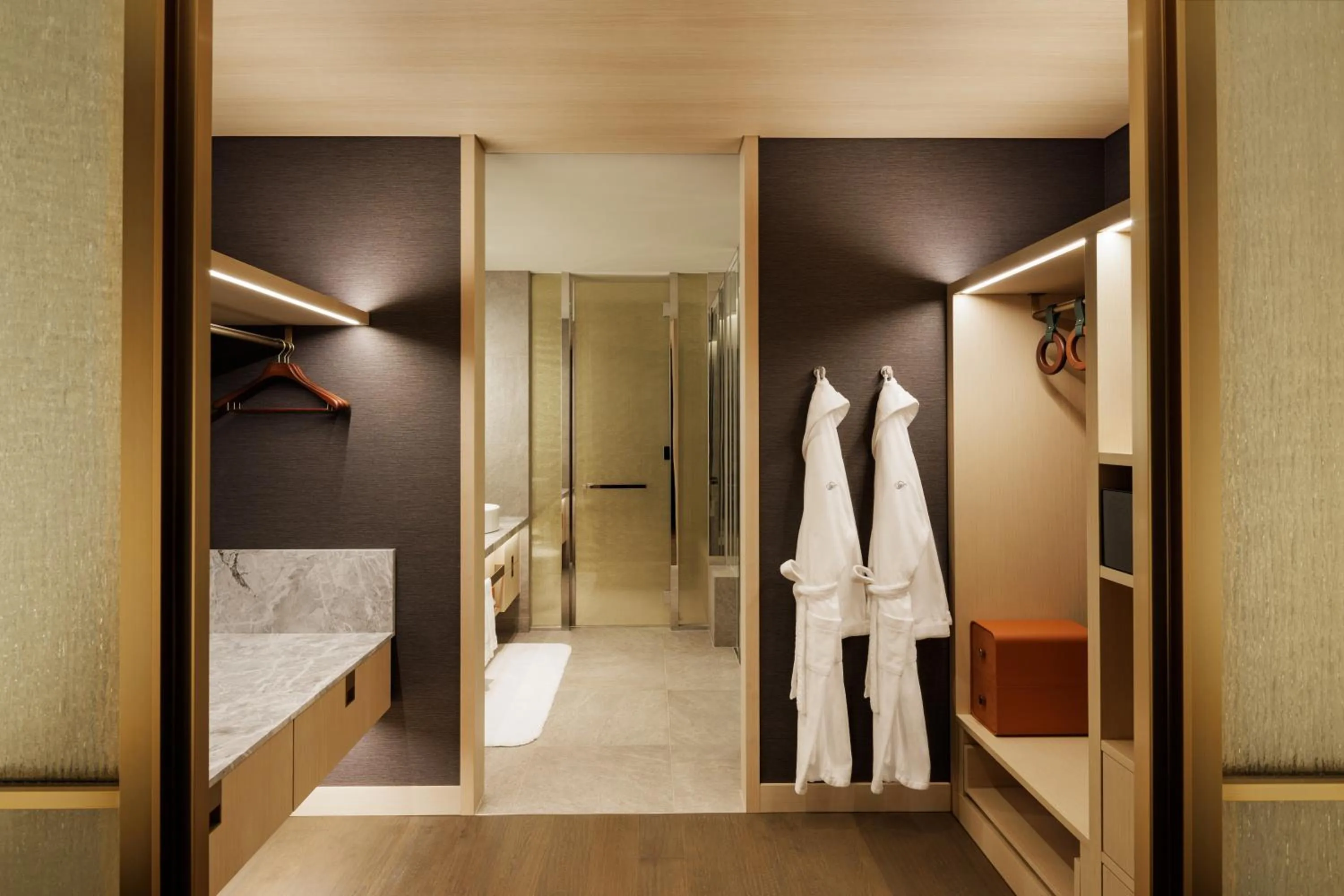 Bathroom, Bed in Fairmont Tokyo