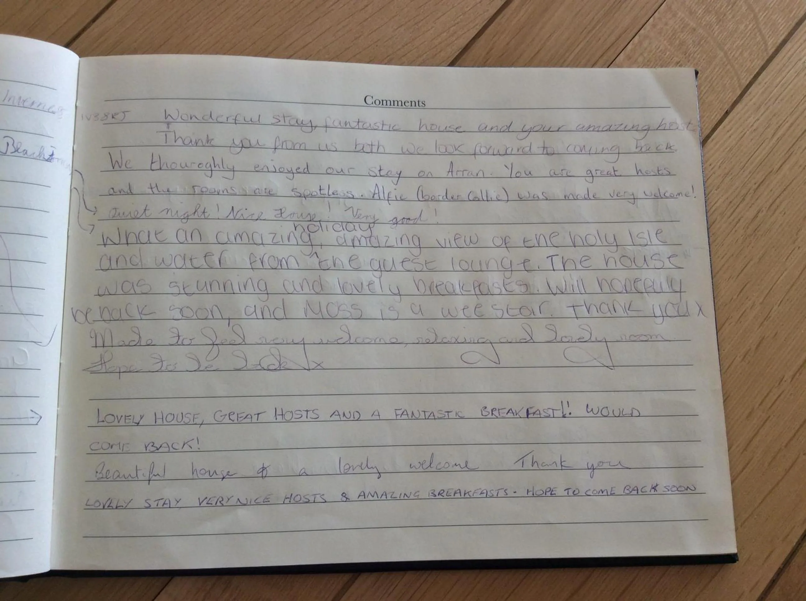 Text overlay in Stonewater House Vegan Bed and Breakfast