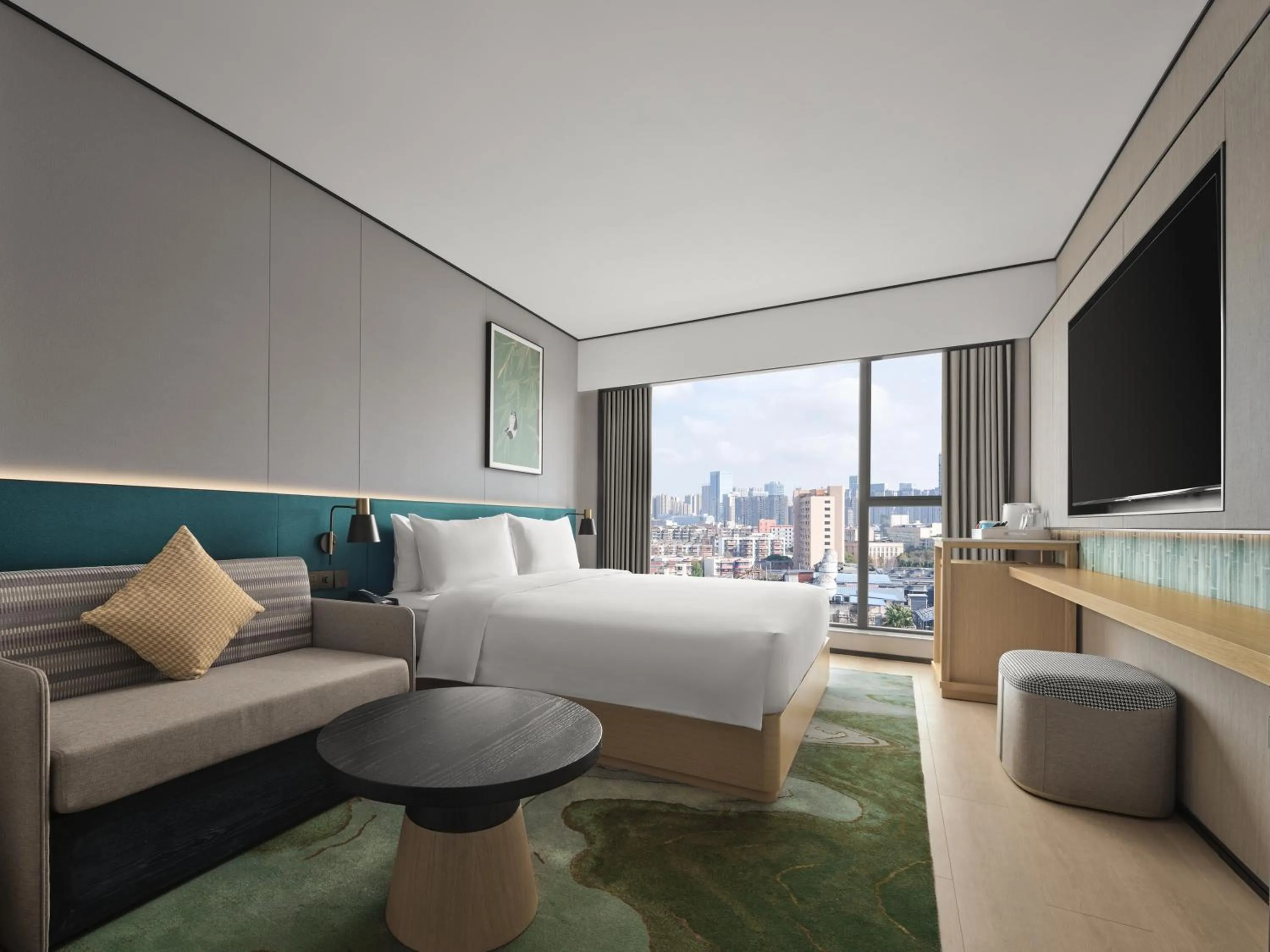 Photo of the whole room, Bed in Hilton Garden Inn Chengdu Tianfu Panda Tower