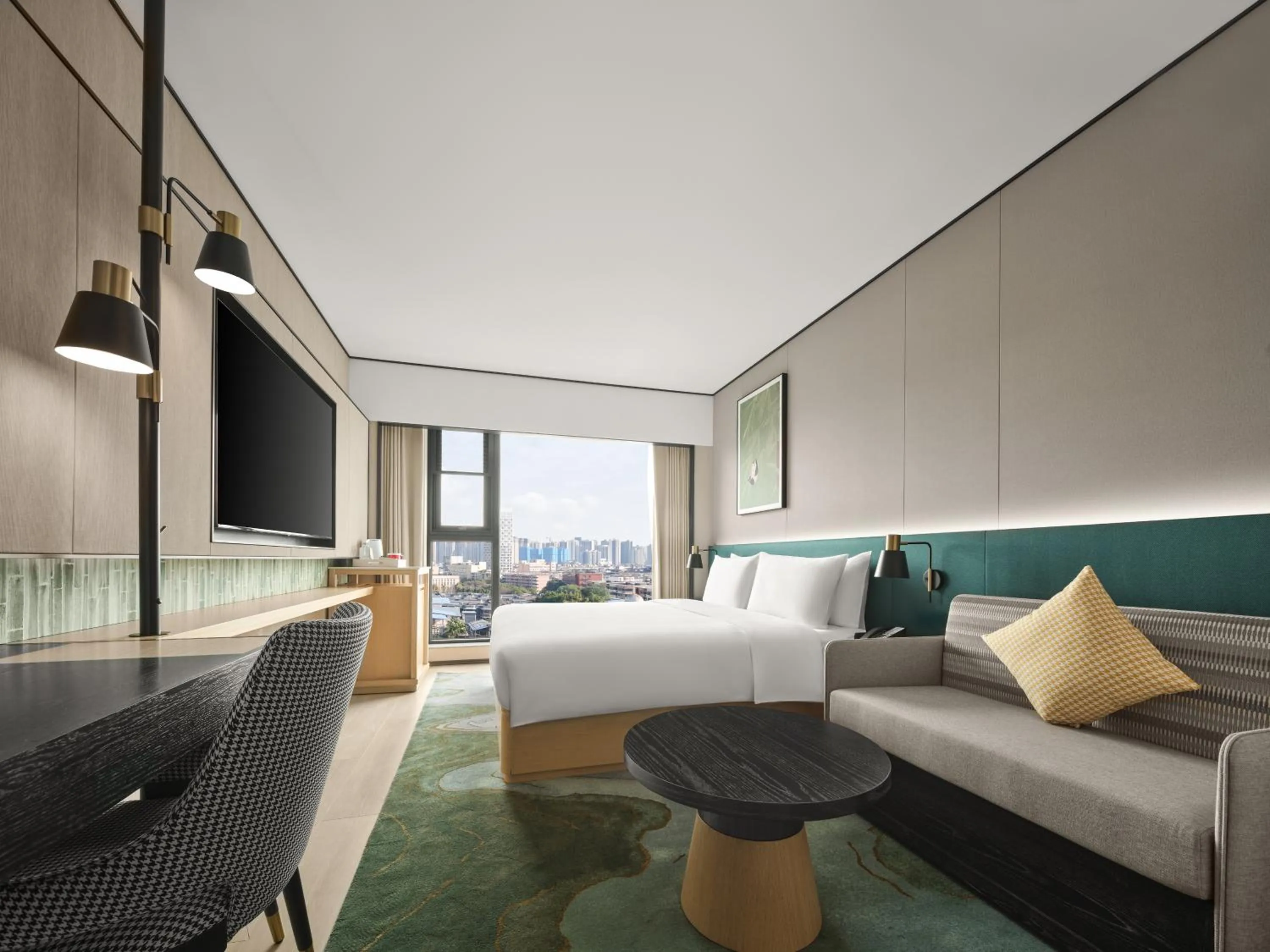 Bed in Hilton Garden Inn Chengdu Tianfu Panda Tower