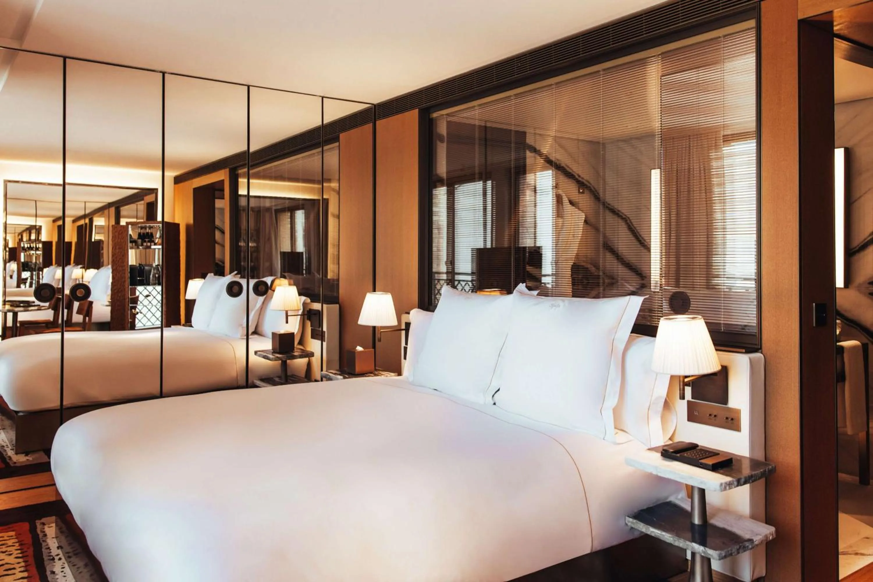 Bed in Hotel SAX Paris, LXR Hotels & Resorts