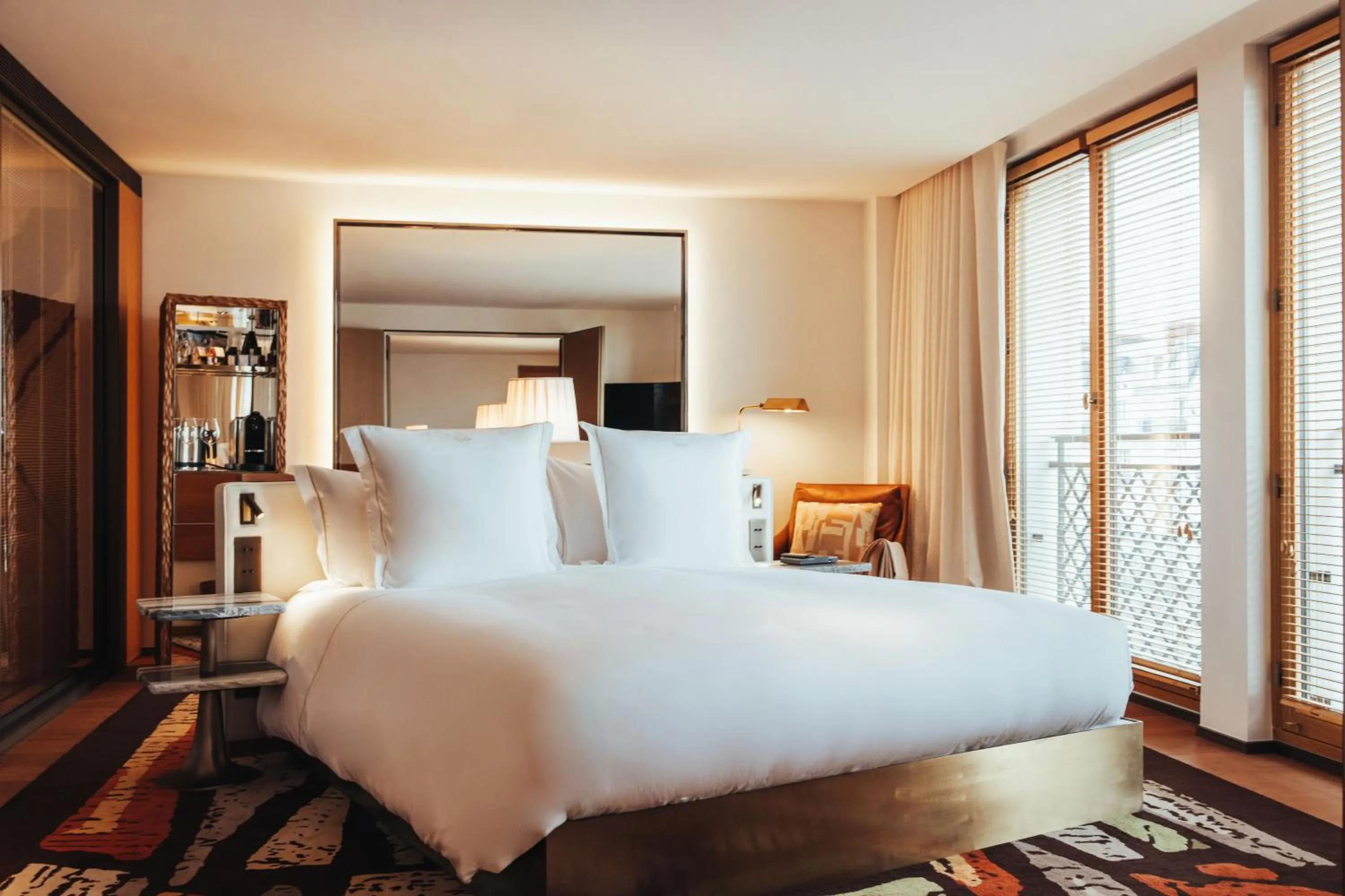 Bed in Hotel SAX Paris, LXR Hotels & Resorts