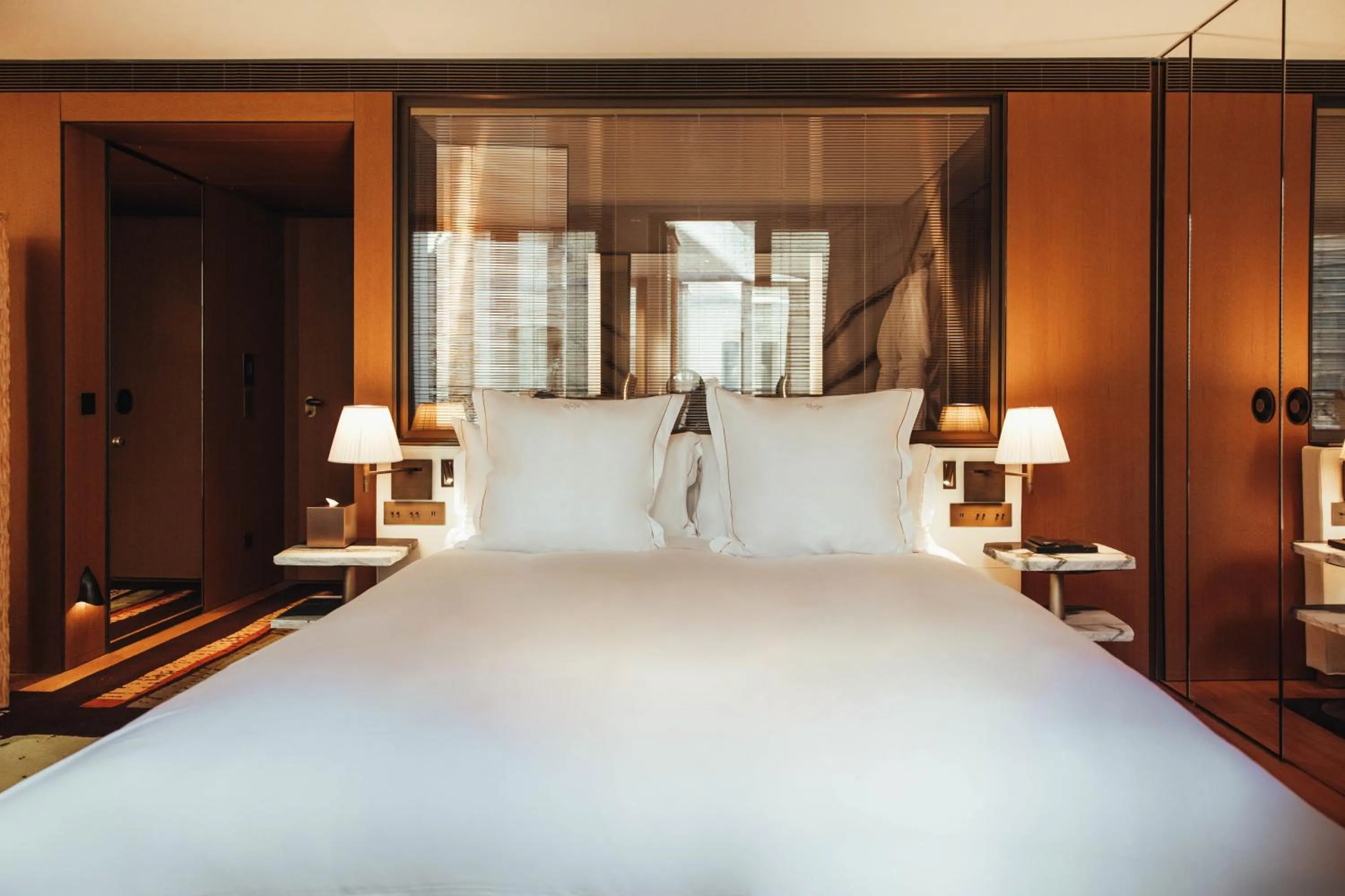 Bed in Hotel SAX Paris, LXR Hotels & Resorts