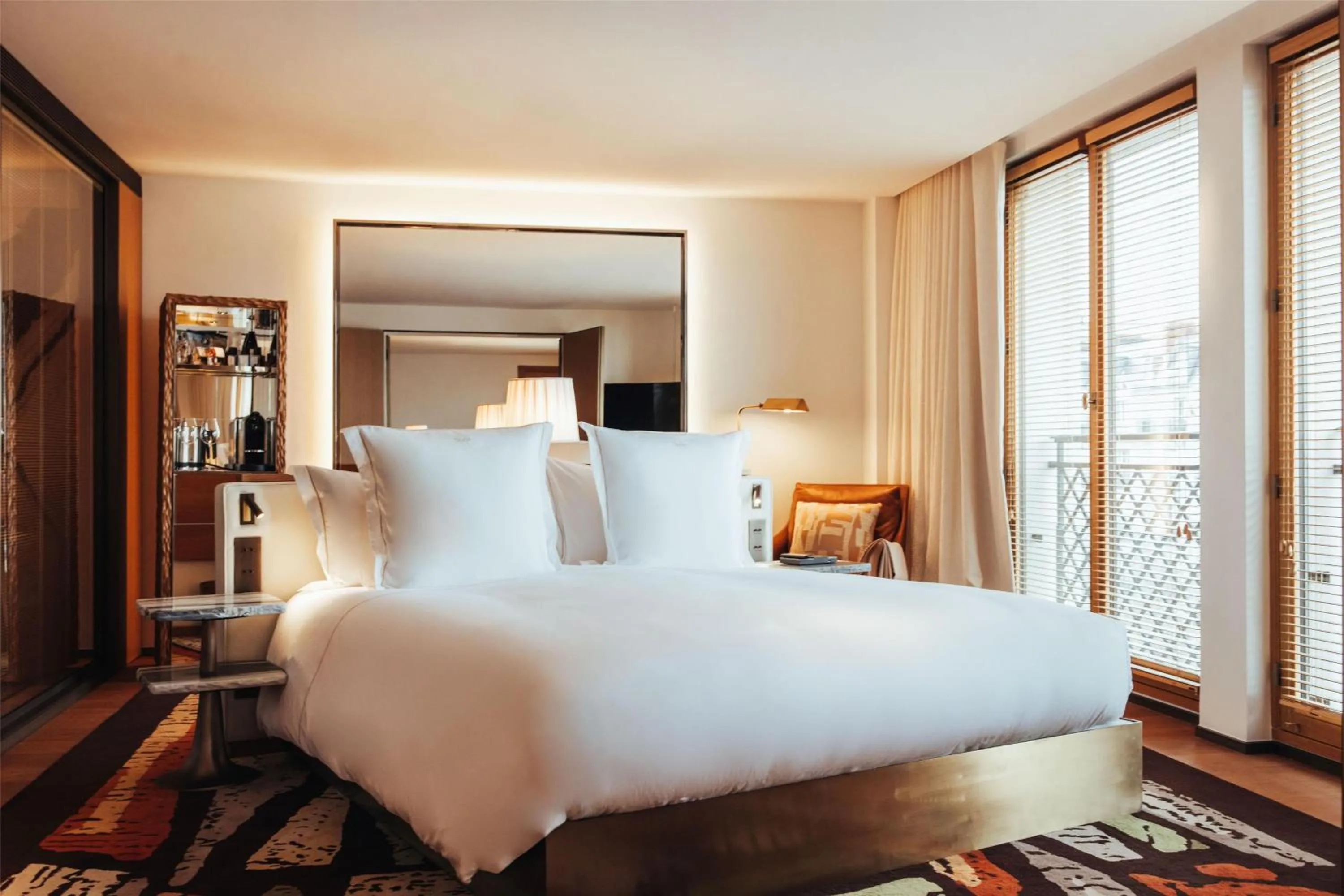 Bed in Hotel SAX Paris, LXR Hotels & Resorts