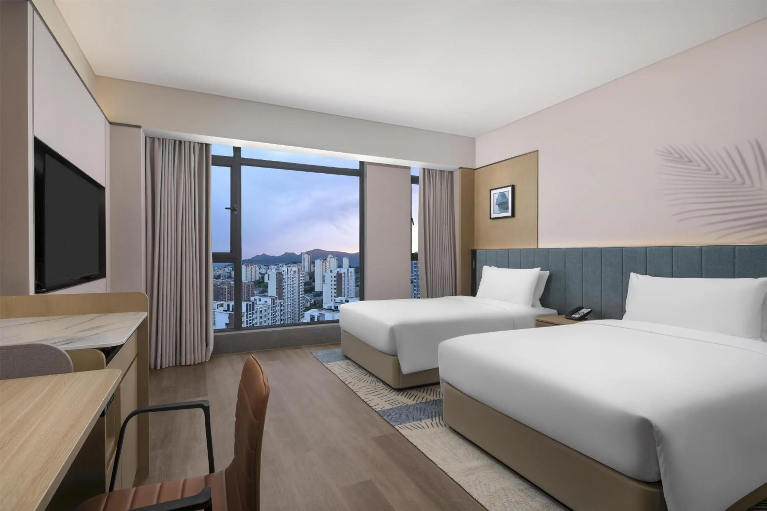 Bed in Hilton Garden Inn Chengde High-Tech Zone