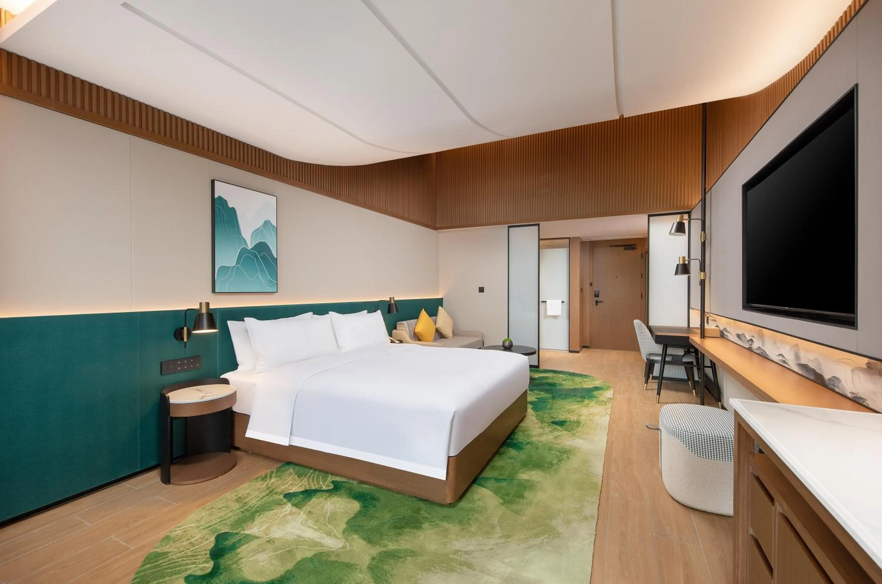 Mountain view, Bed in Hilton Garden Inn Zhangjiajie Wulingyuan