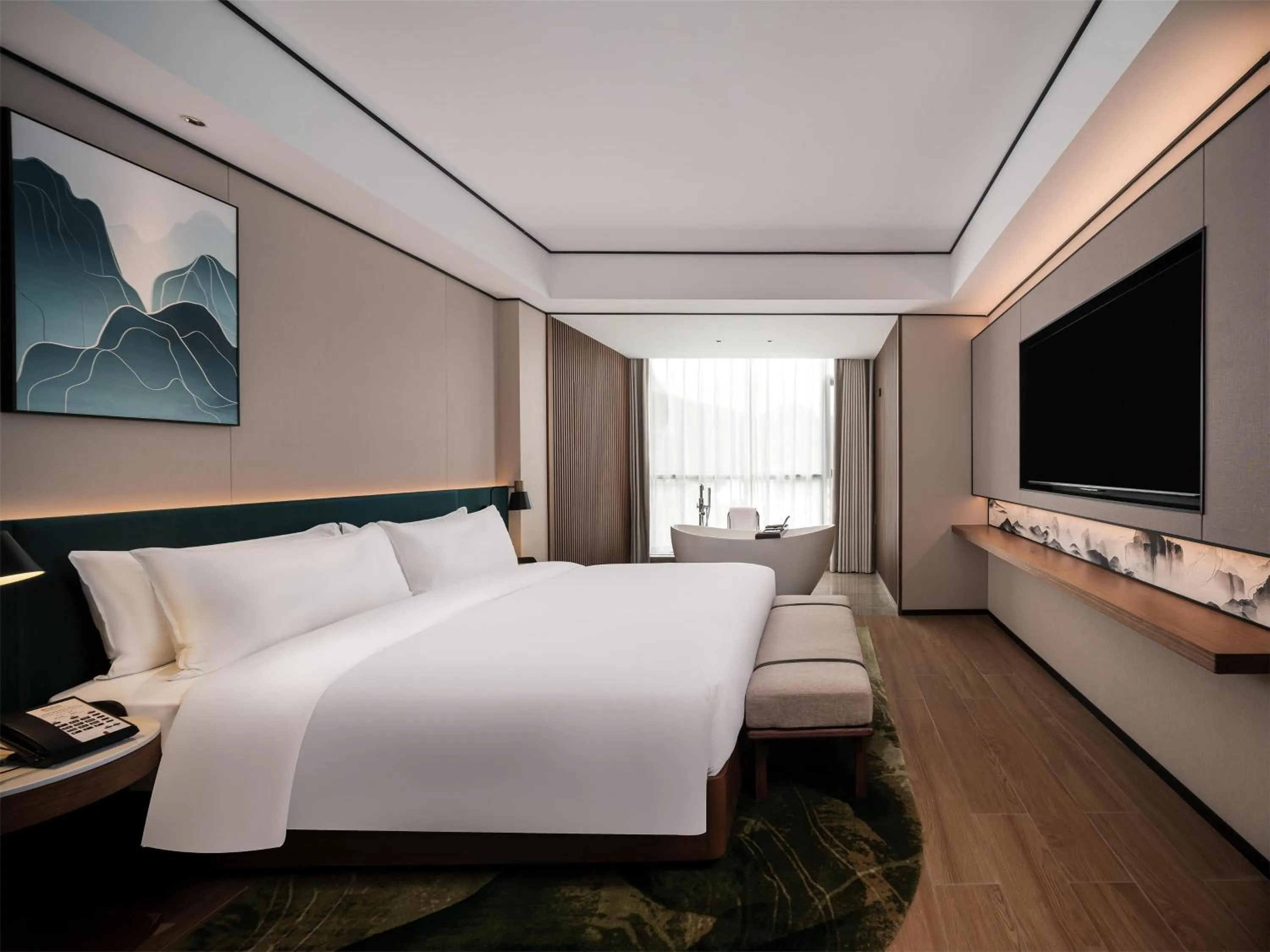 Bed in Hilton Garden Inn Zhangjiajie Wulingyuan