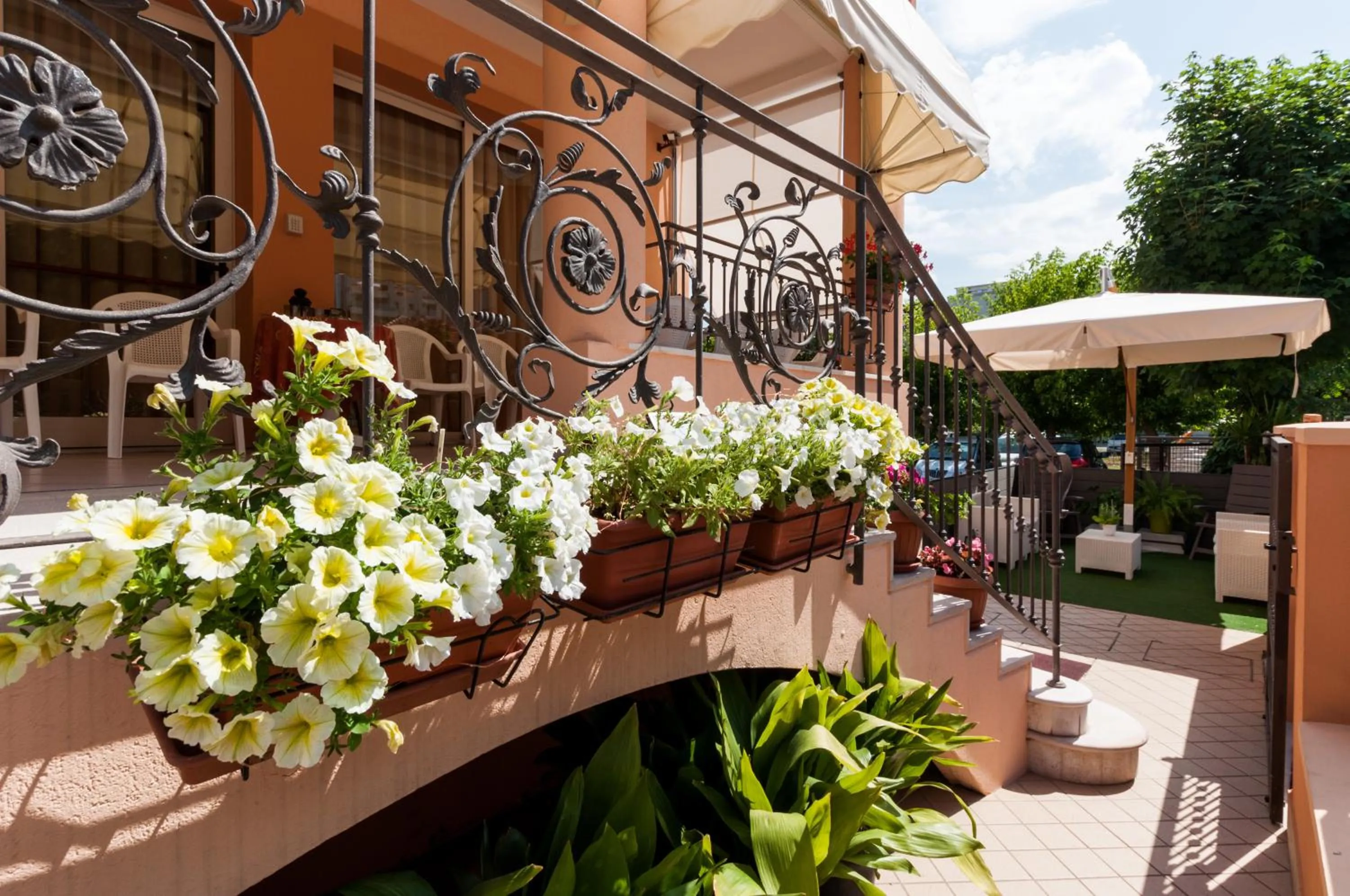 Patio in Villa Gioiosa Beach & Water Park B&B