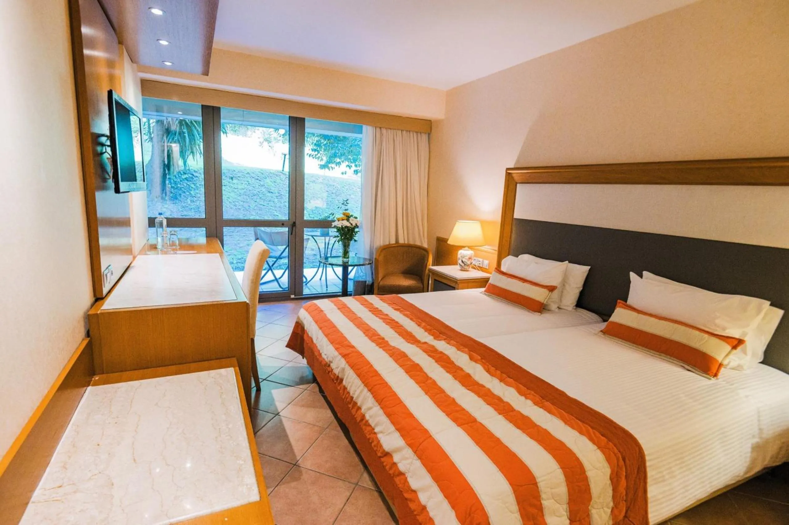 Bed in Divani Corfu Palace