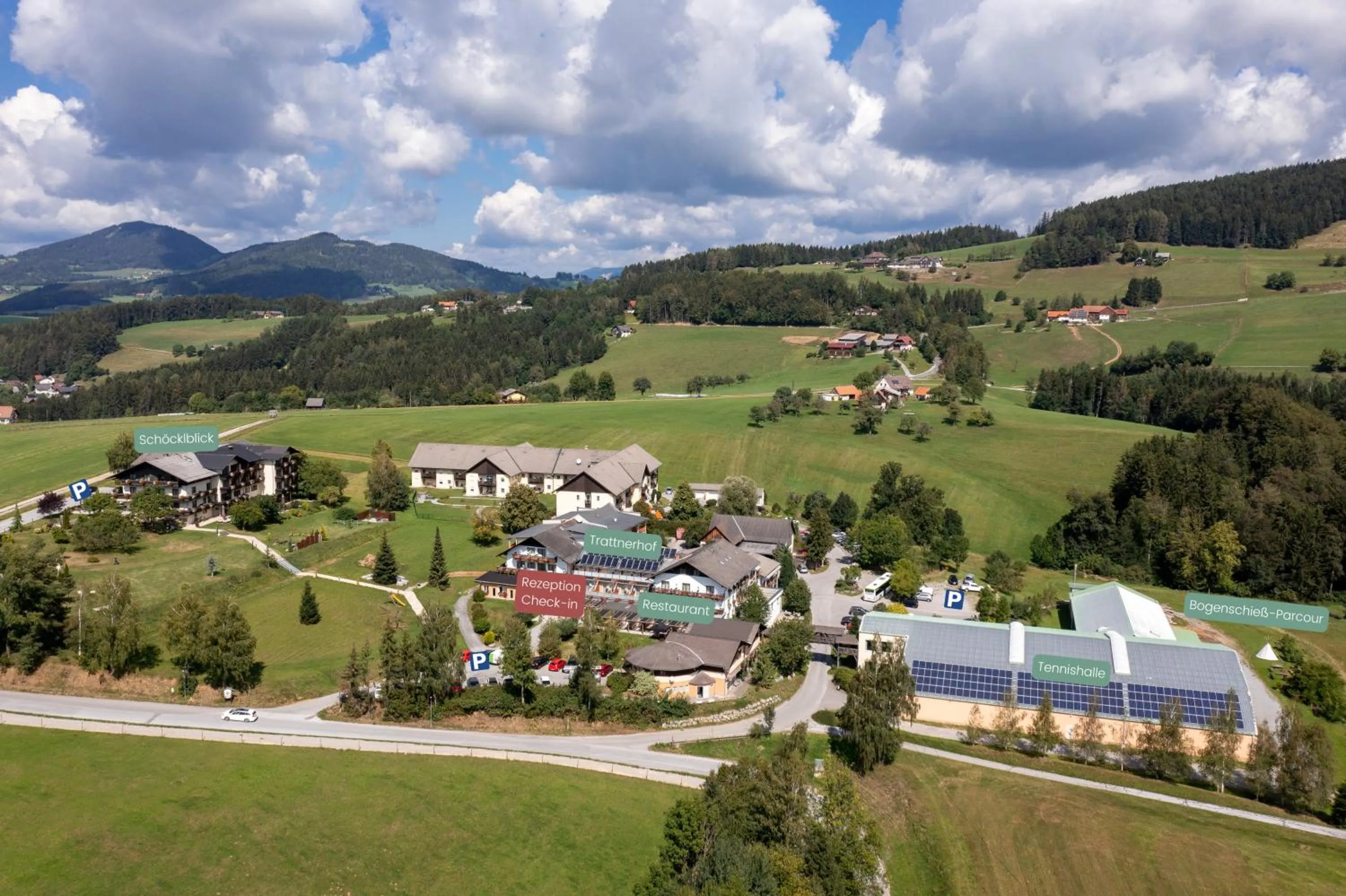 Bird's eye view in Der Trattner - Hotel Trattnerhof & Hotel Schöcklblick
