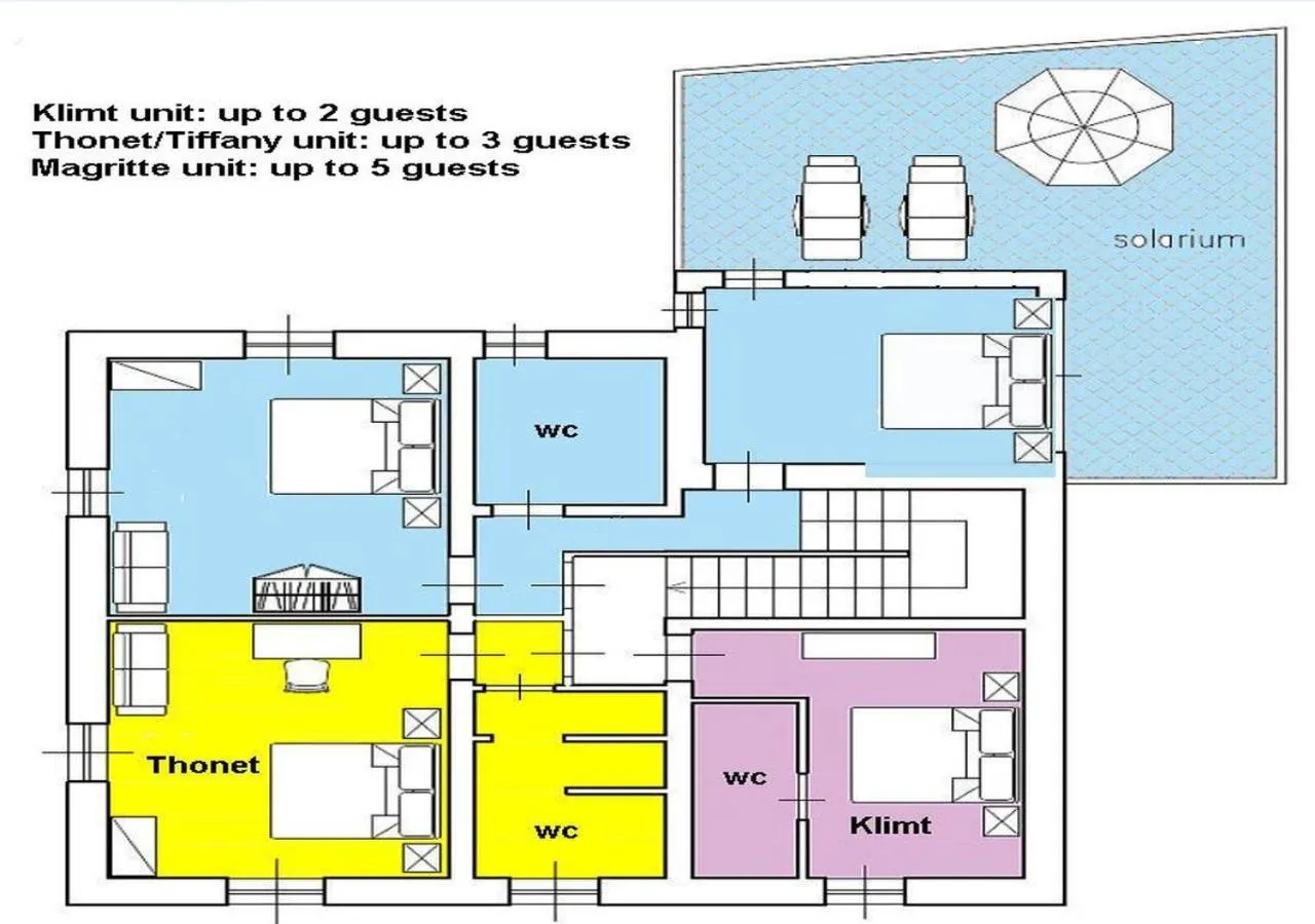 Floor plan in Villa Liberty B&B