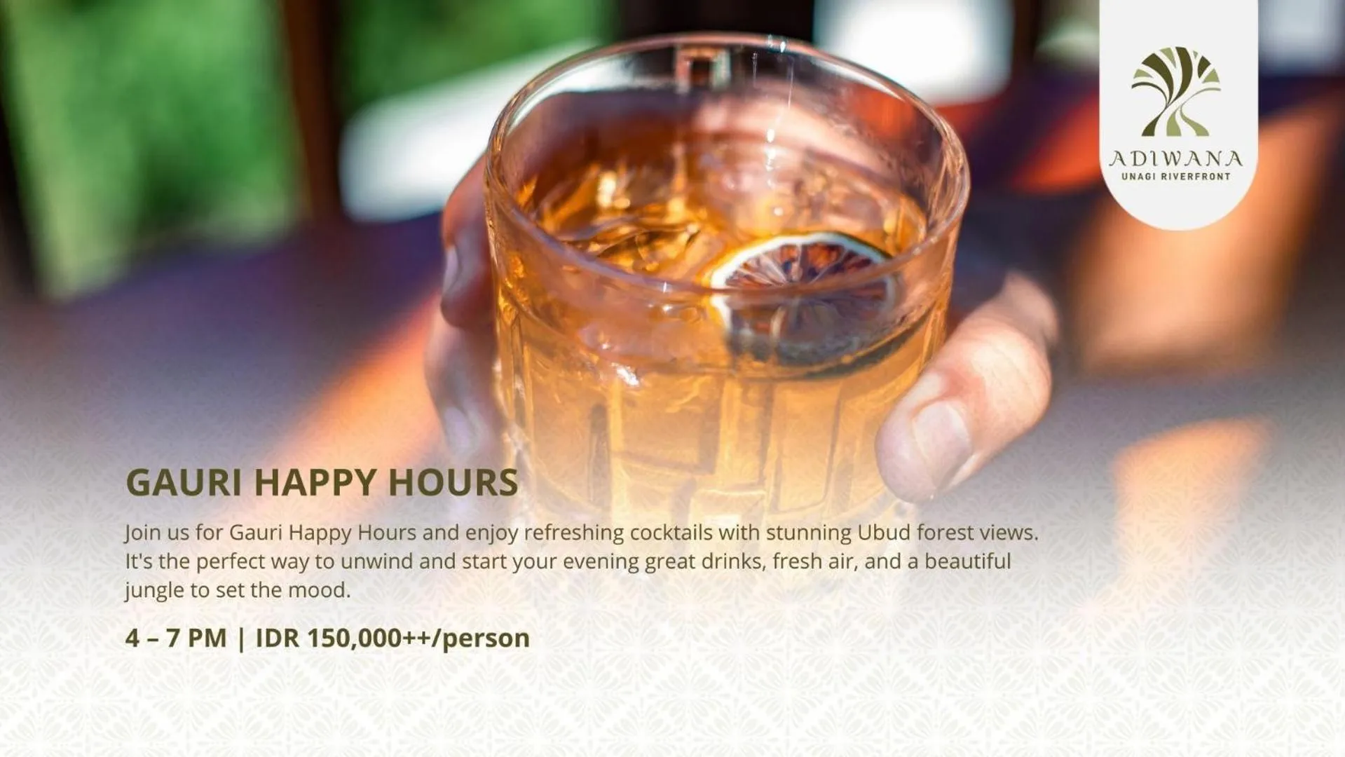 Food and drinks in Adiwana Unagi Riverfront