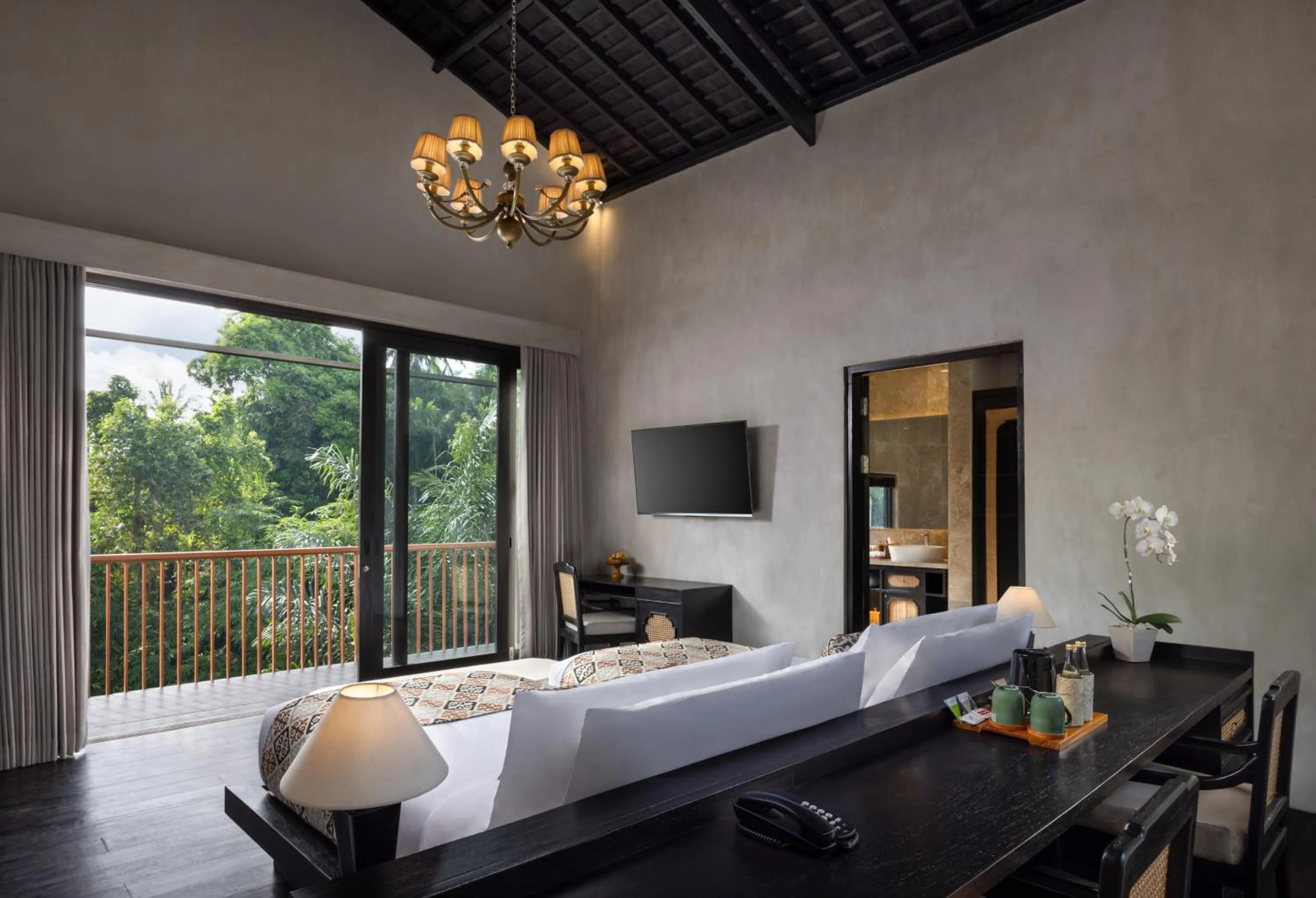 Seating area, Bed in Adiwana Unagi Riverfront