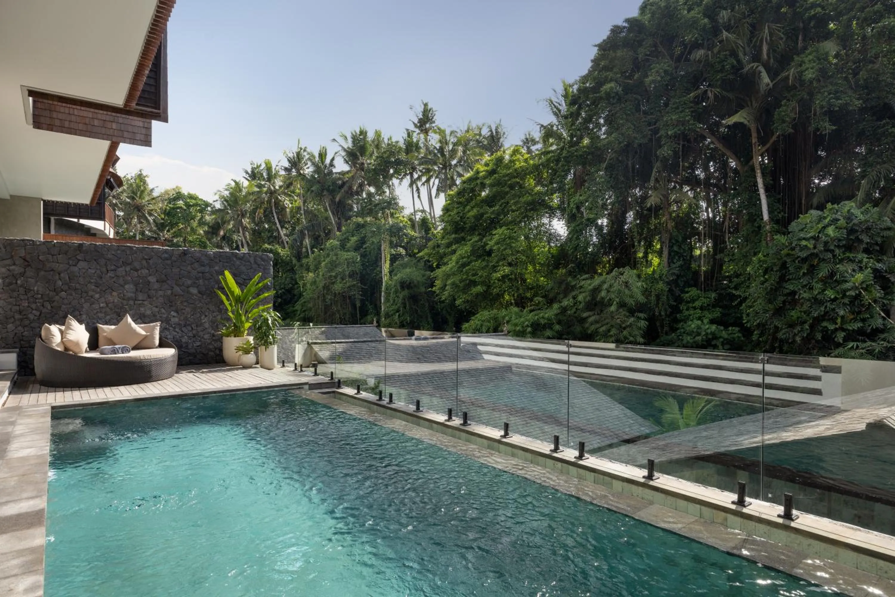 Pool view in Adiwana Unagi Riverfront