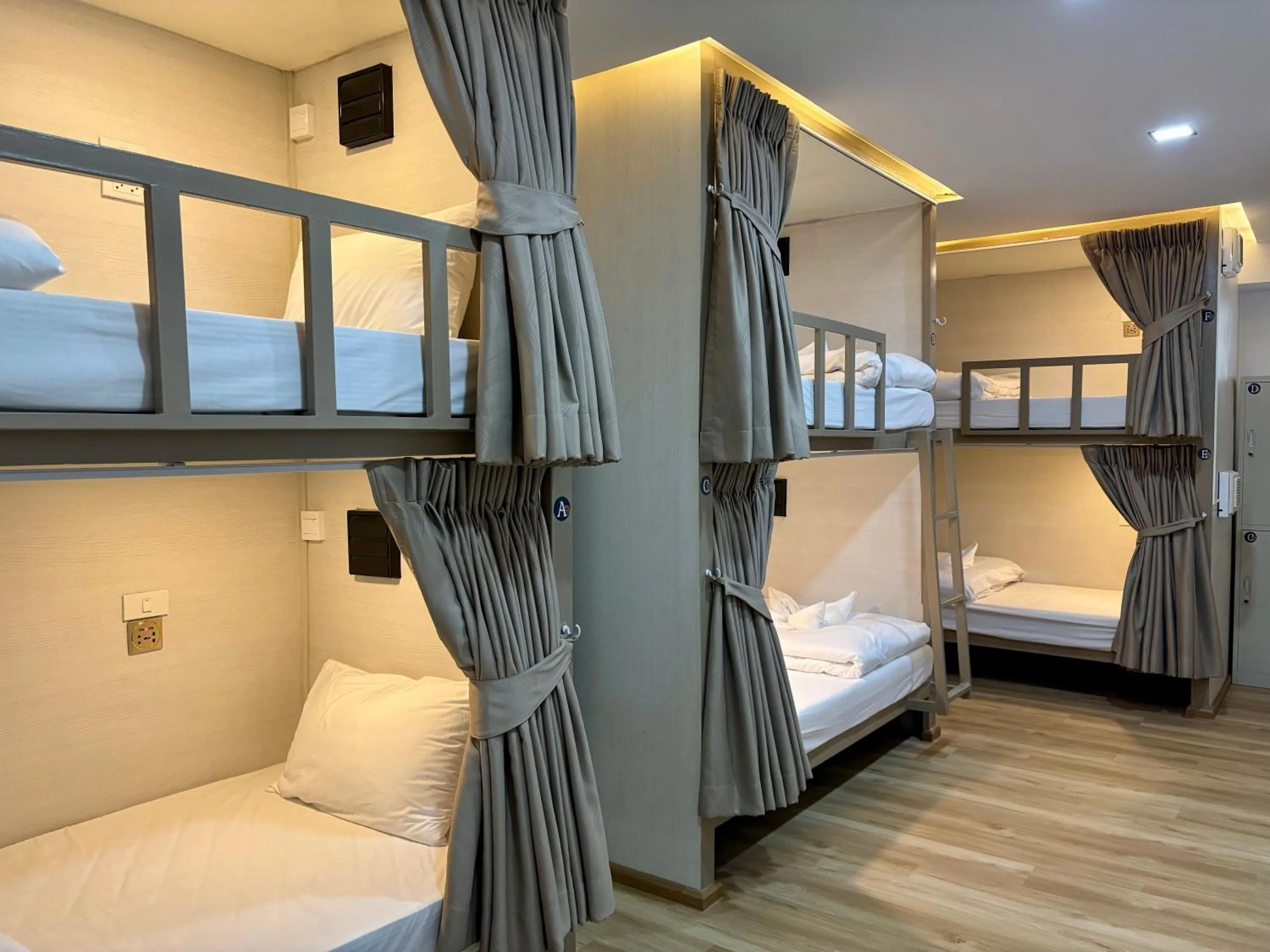 Bedroom, Bed in Charm Hostel at Pratumnak