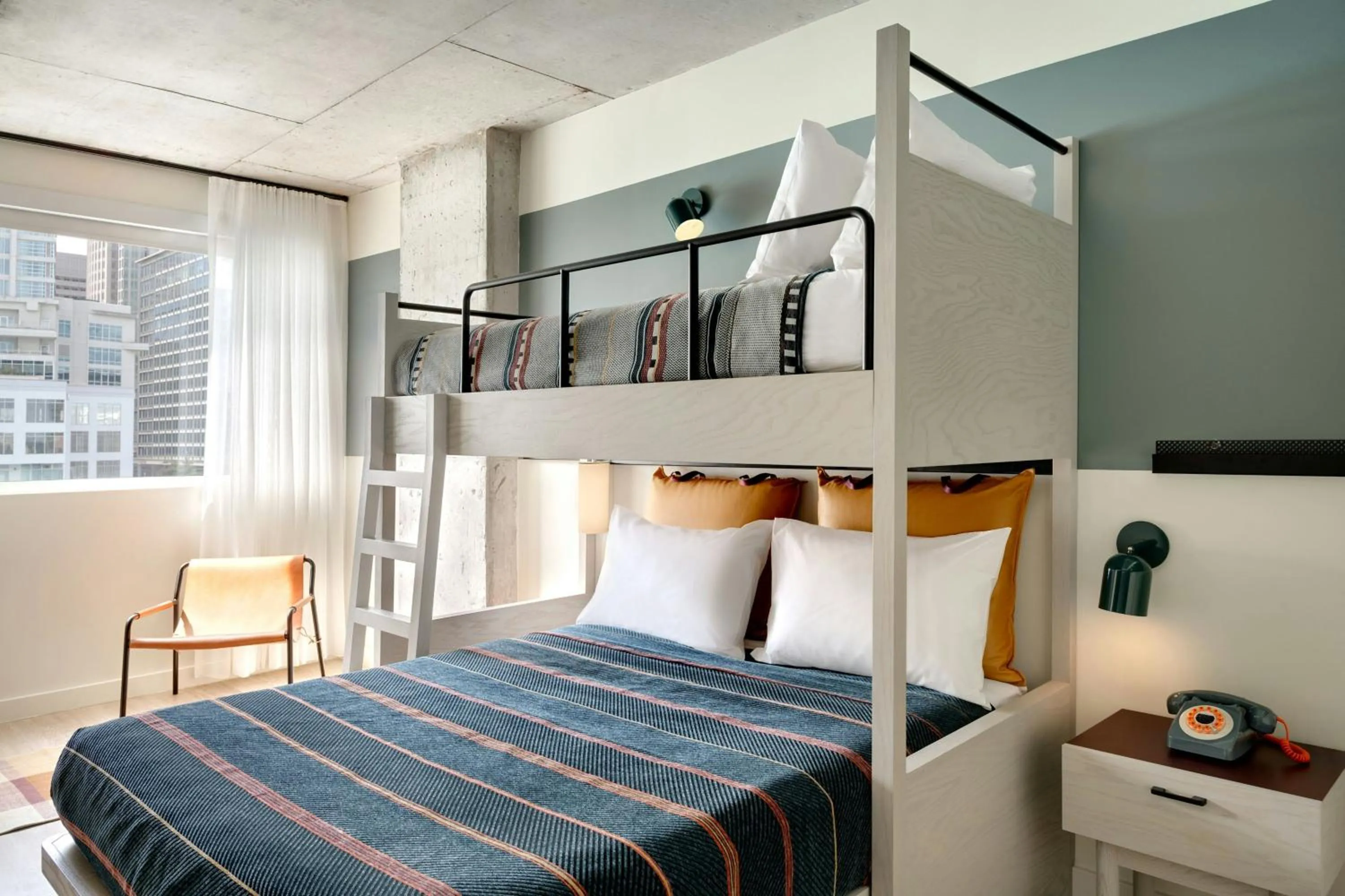 Photo of the whole room, Bed in Moxy Charlotte Downtown