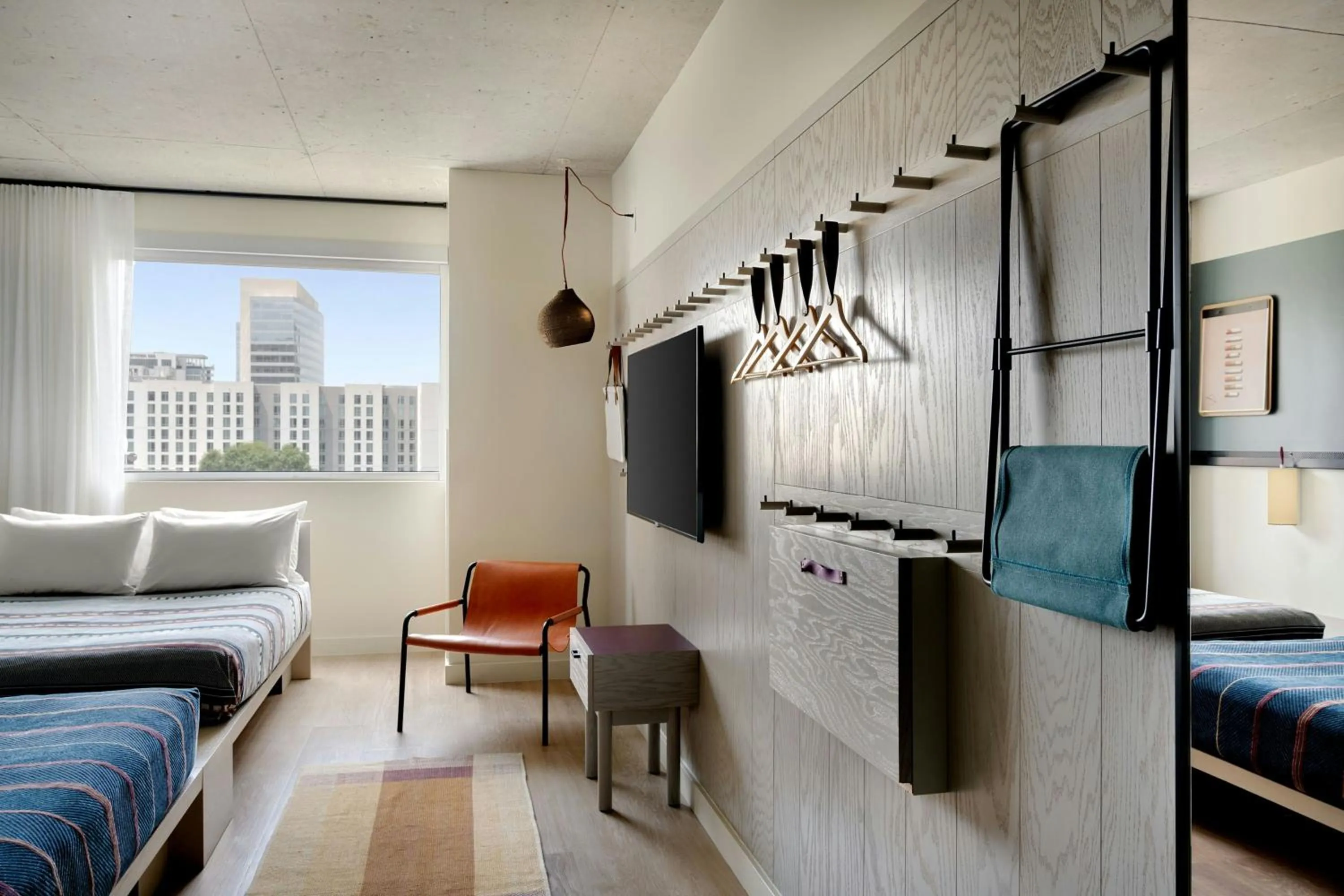 Photo of the whole room, Bed in Moxy Charlotte Downtown