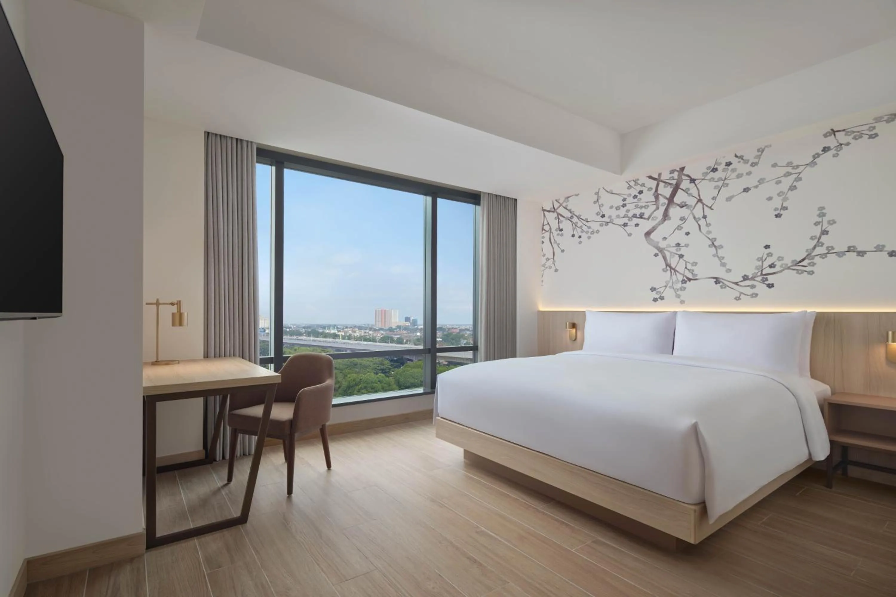 Bedroom, Bed in Fairfield by Marriott Bekasi