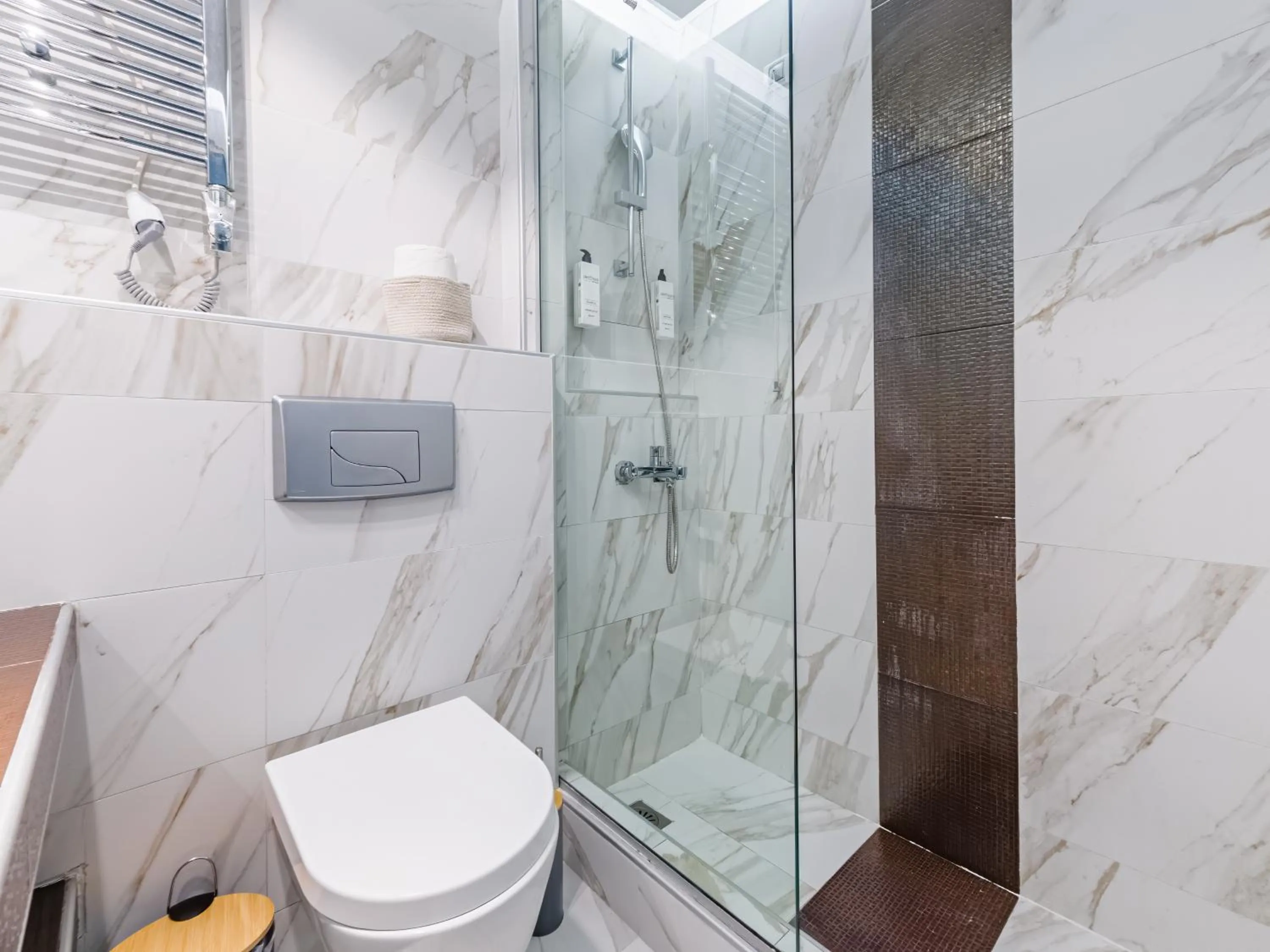 Shower in Alpha Luxury Suites