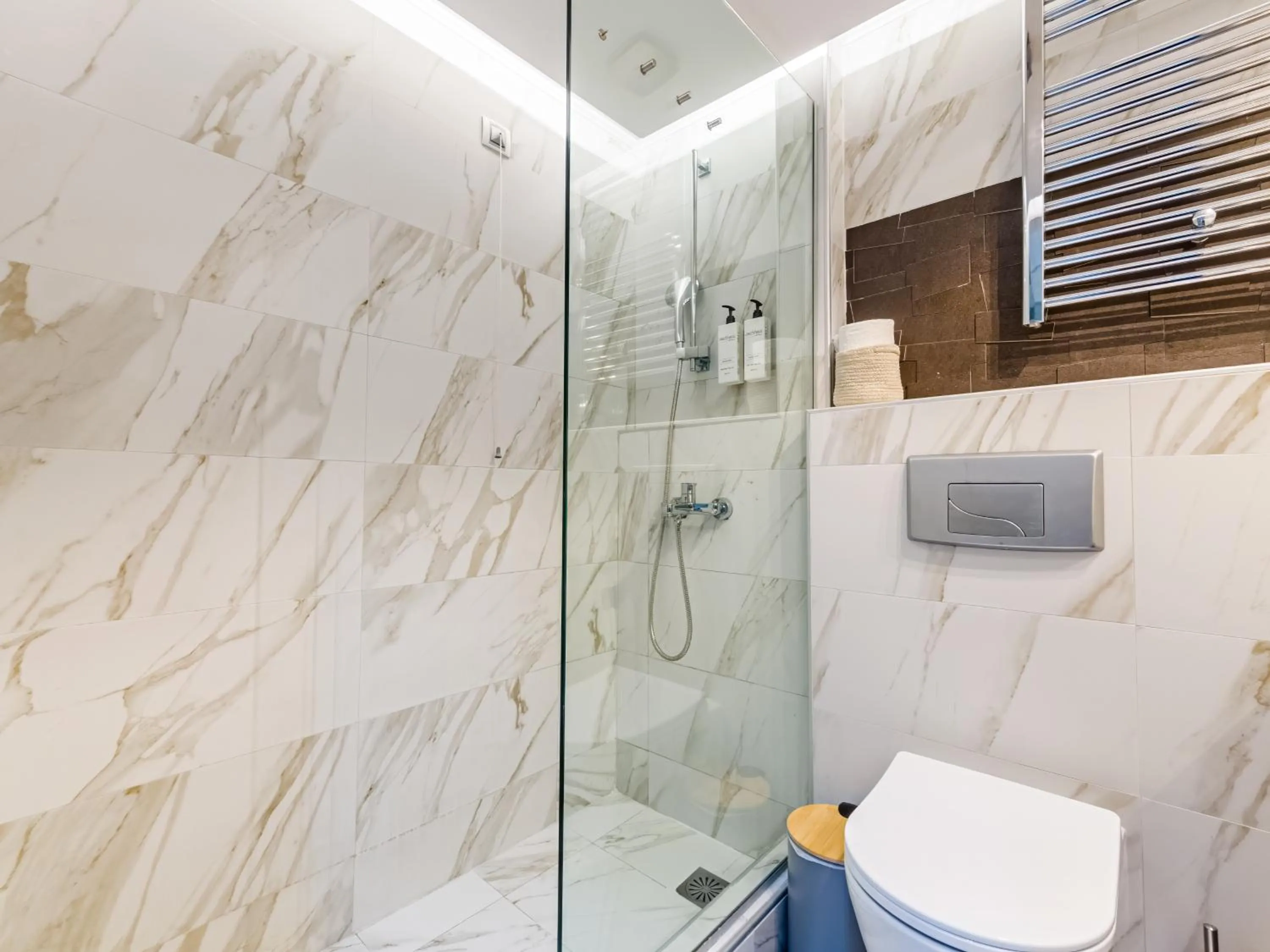 Shower in Alpha Luxury Suites