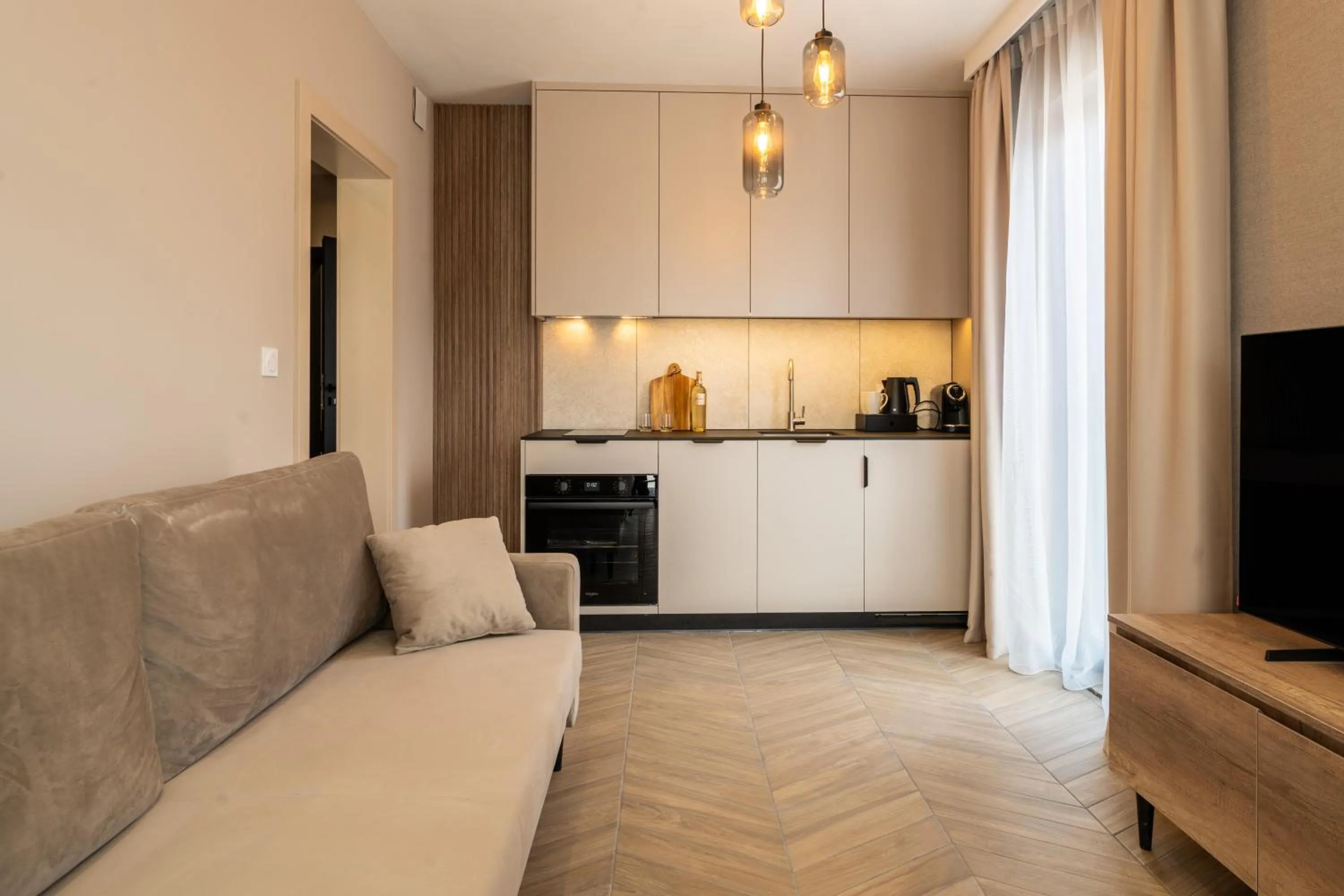 kitchen in Sea & Forest Resort Międzyzdroje