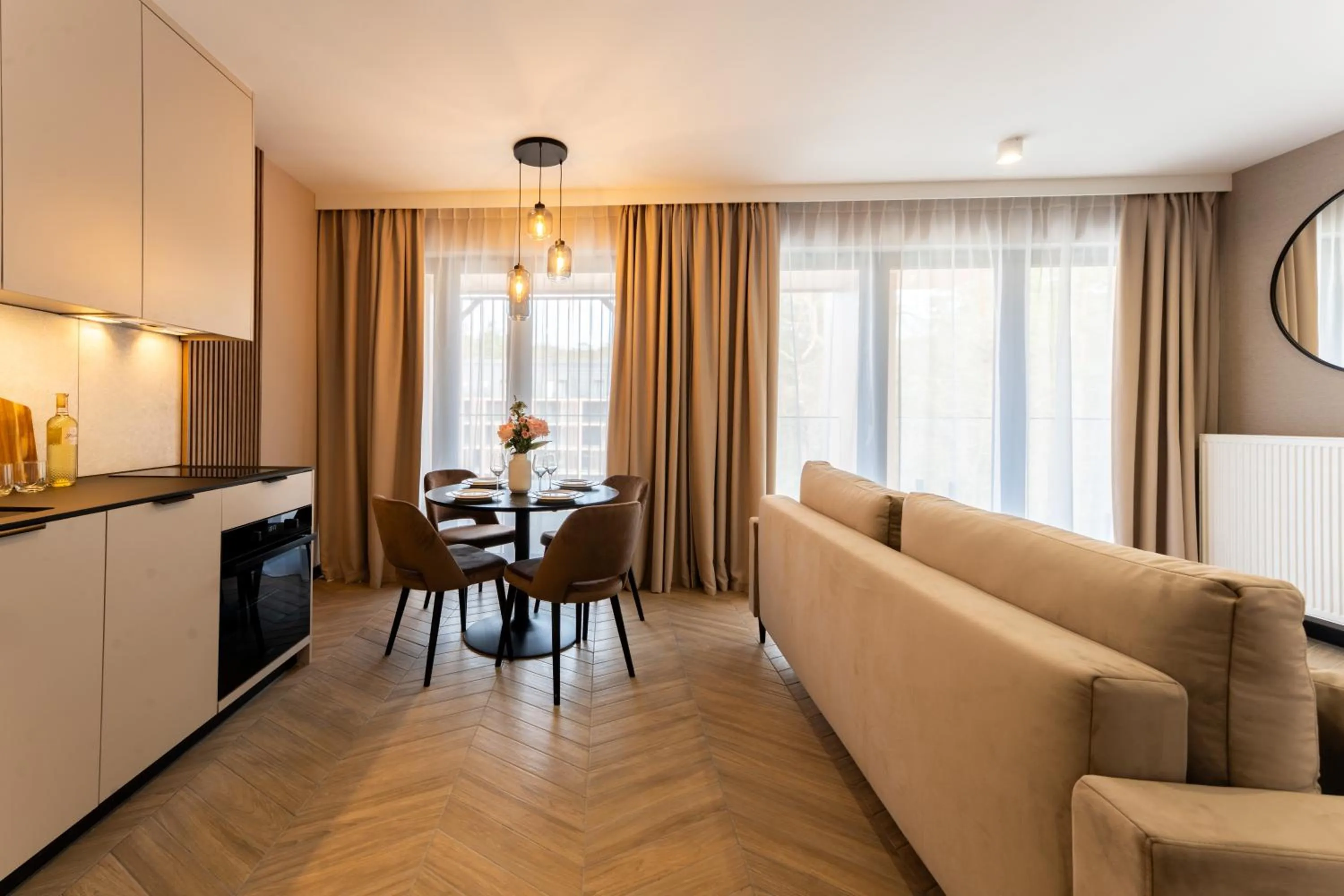 Kitchen or kitchenette in Sea & Forest Resort Międzyzdroje