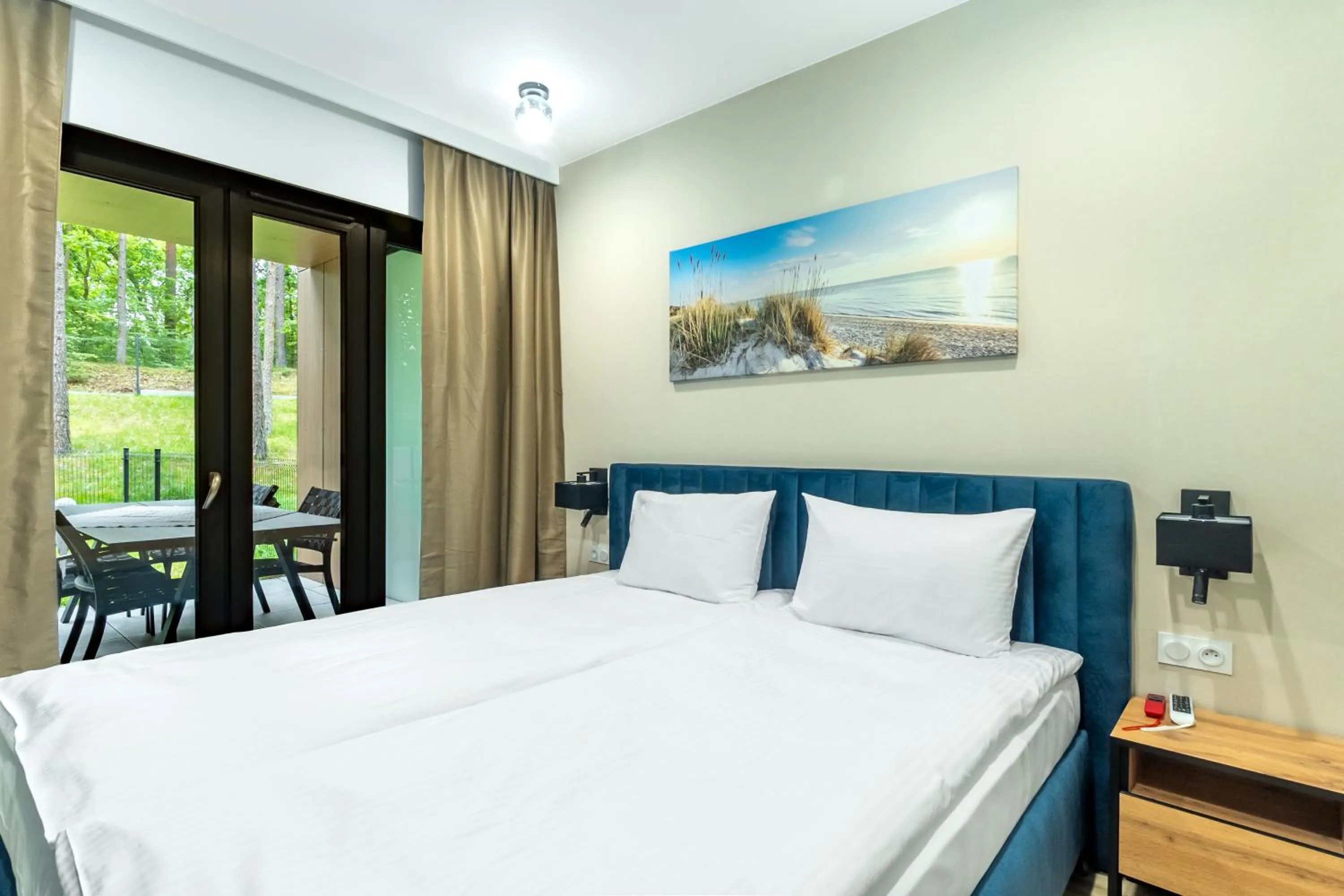 Bedroom, Bed in Sea & Forest Resort Międzyzdroje