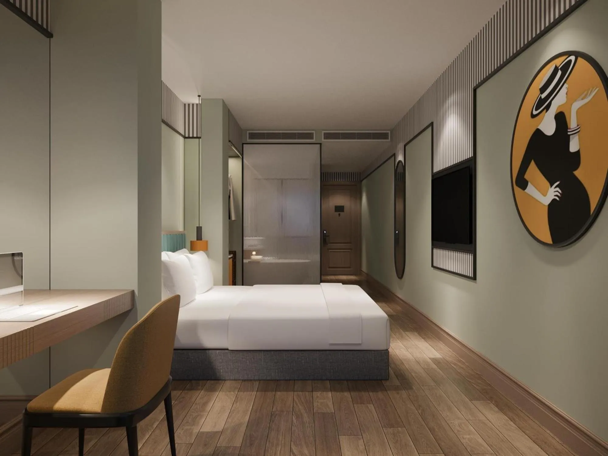 Bed in Solaria Tesori Hotel