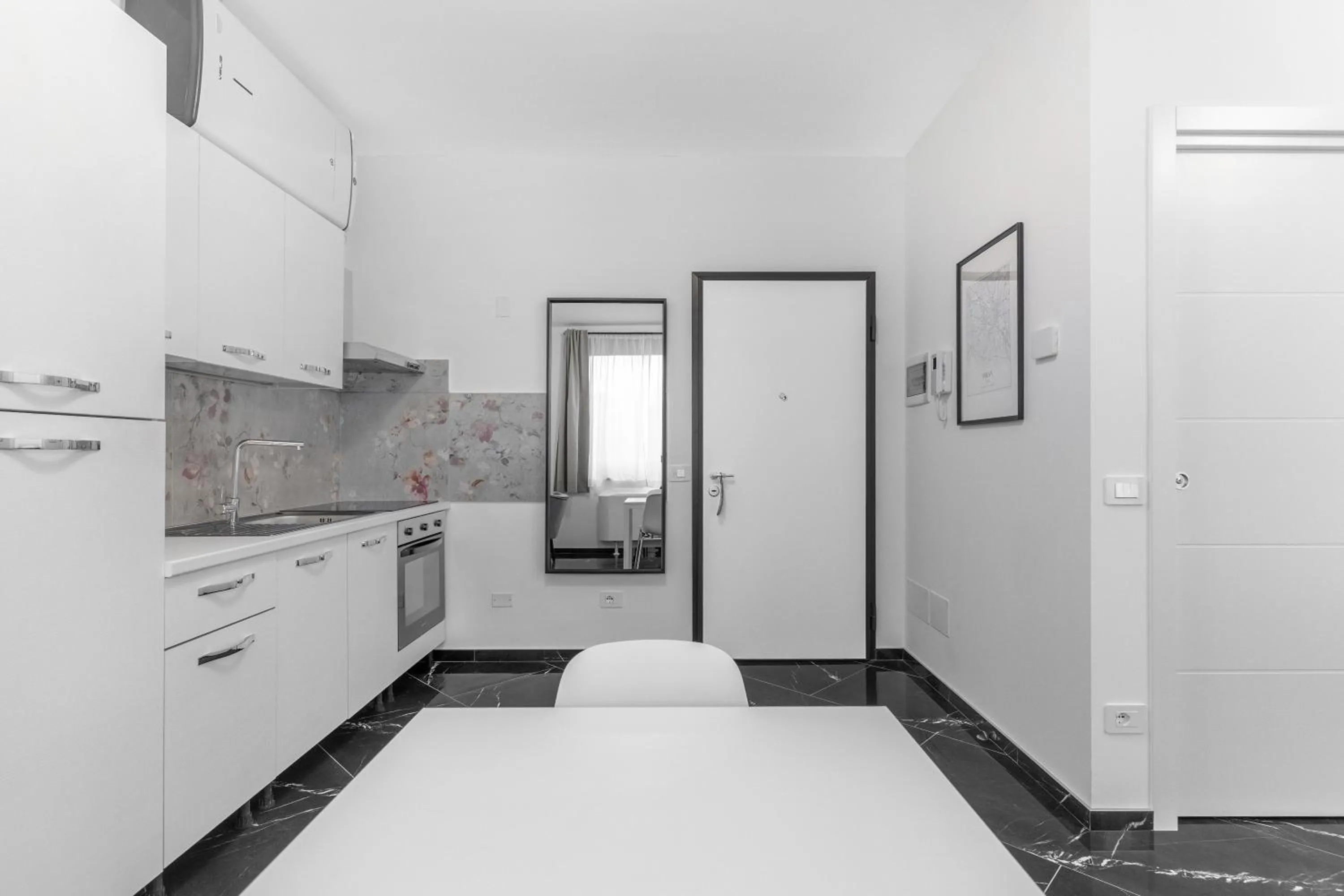 Kitchen or kitchenette, Bed in Ponale Suites Foresteria Lombarda