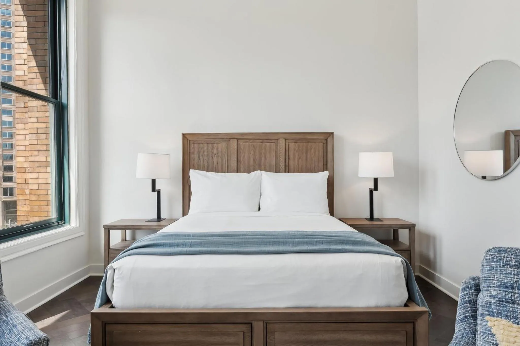 Bedroom, Bed in Placemakr Downtown Pittsburgh at The Pennsylvanian