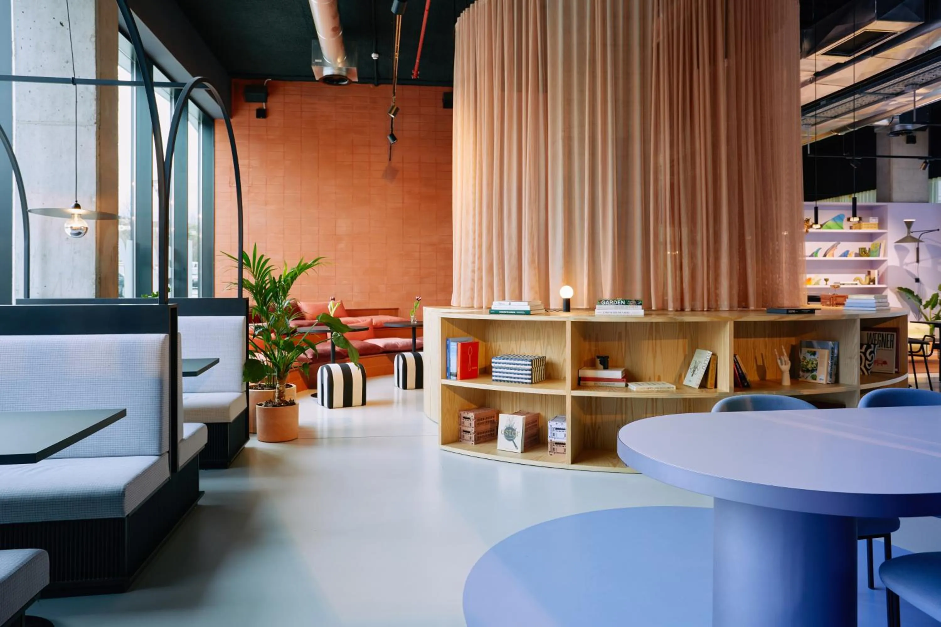 Seating area in The Social Hub San Sebastian Extended Stay