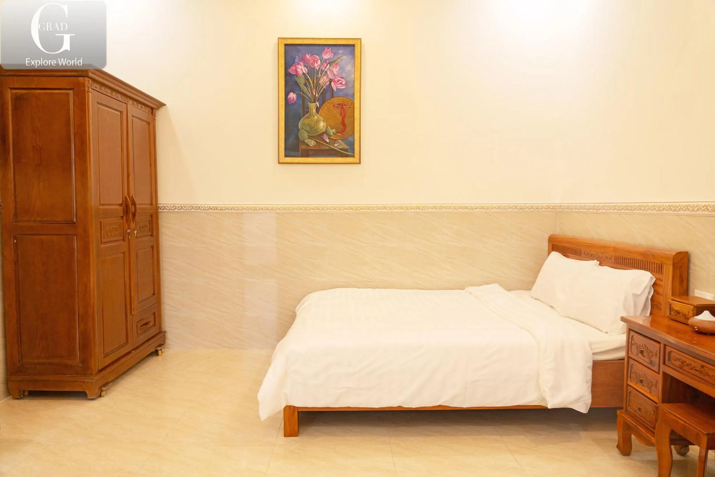 Bed in Hoang Yen Villa & Coffee