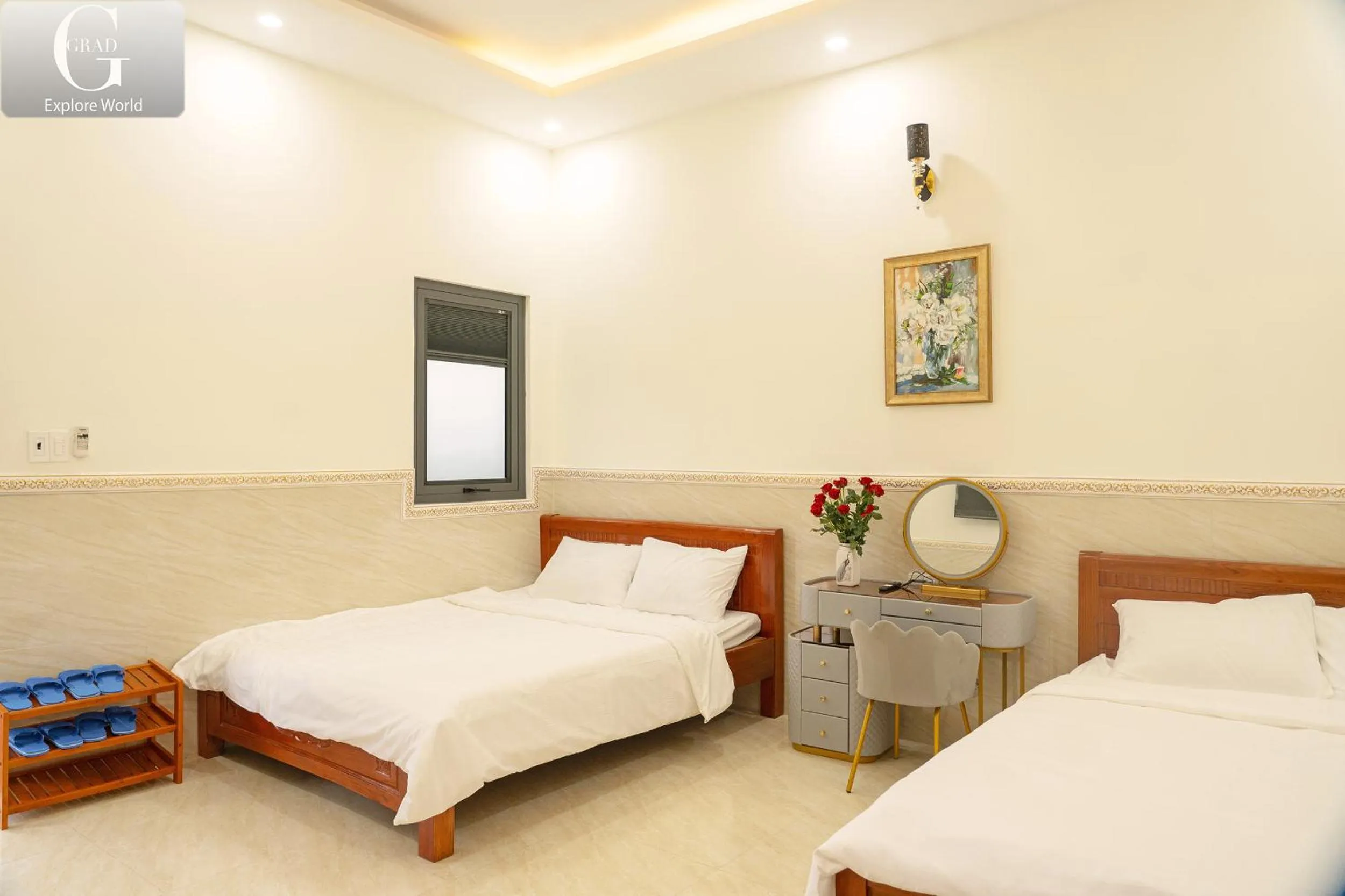 Bed in Hoang Yen Villa & Coffee