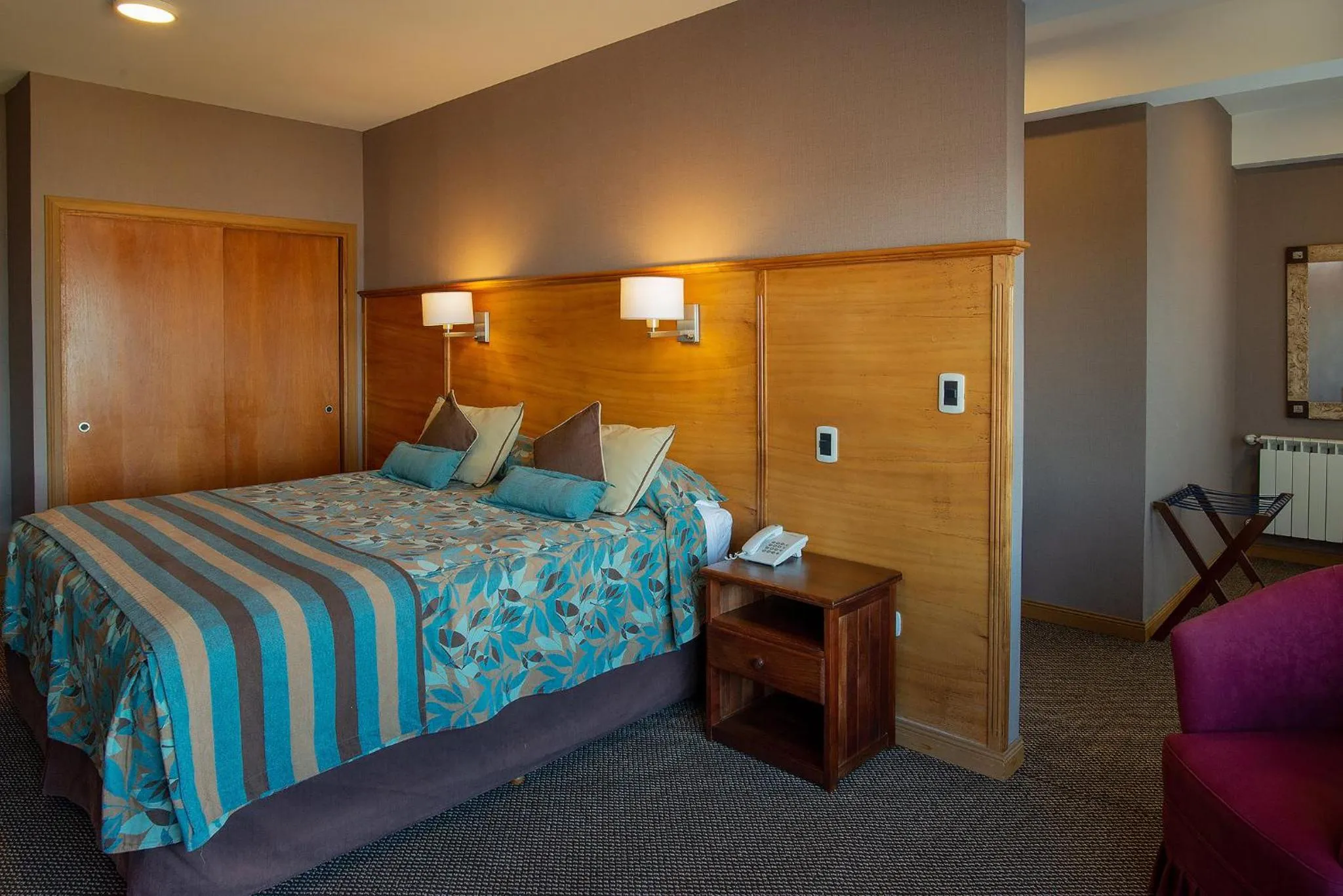 Bed in Hotel Tierra del Fuego