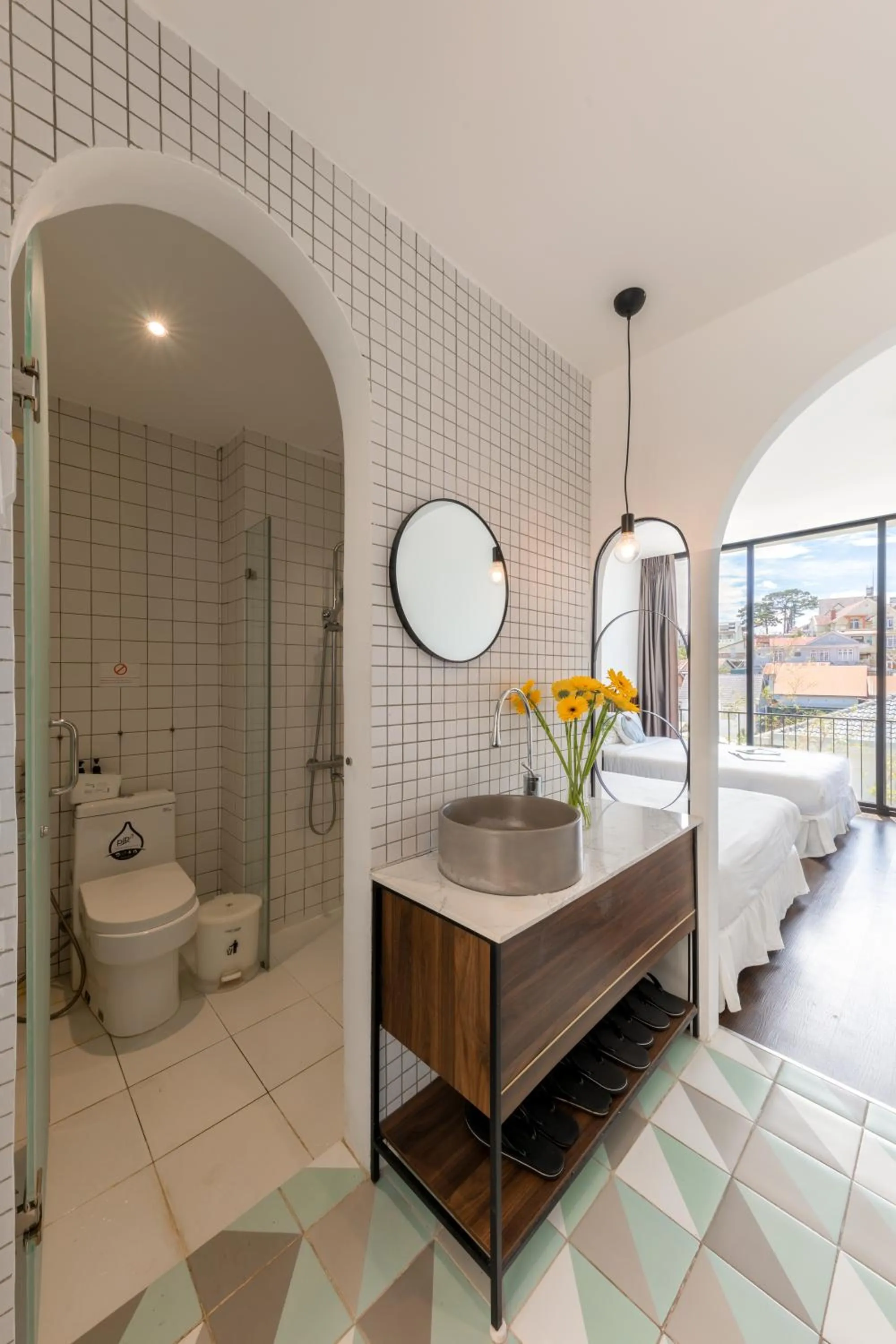 Shower in D'Mai Xanh Boutique Hotel Da Lat