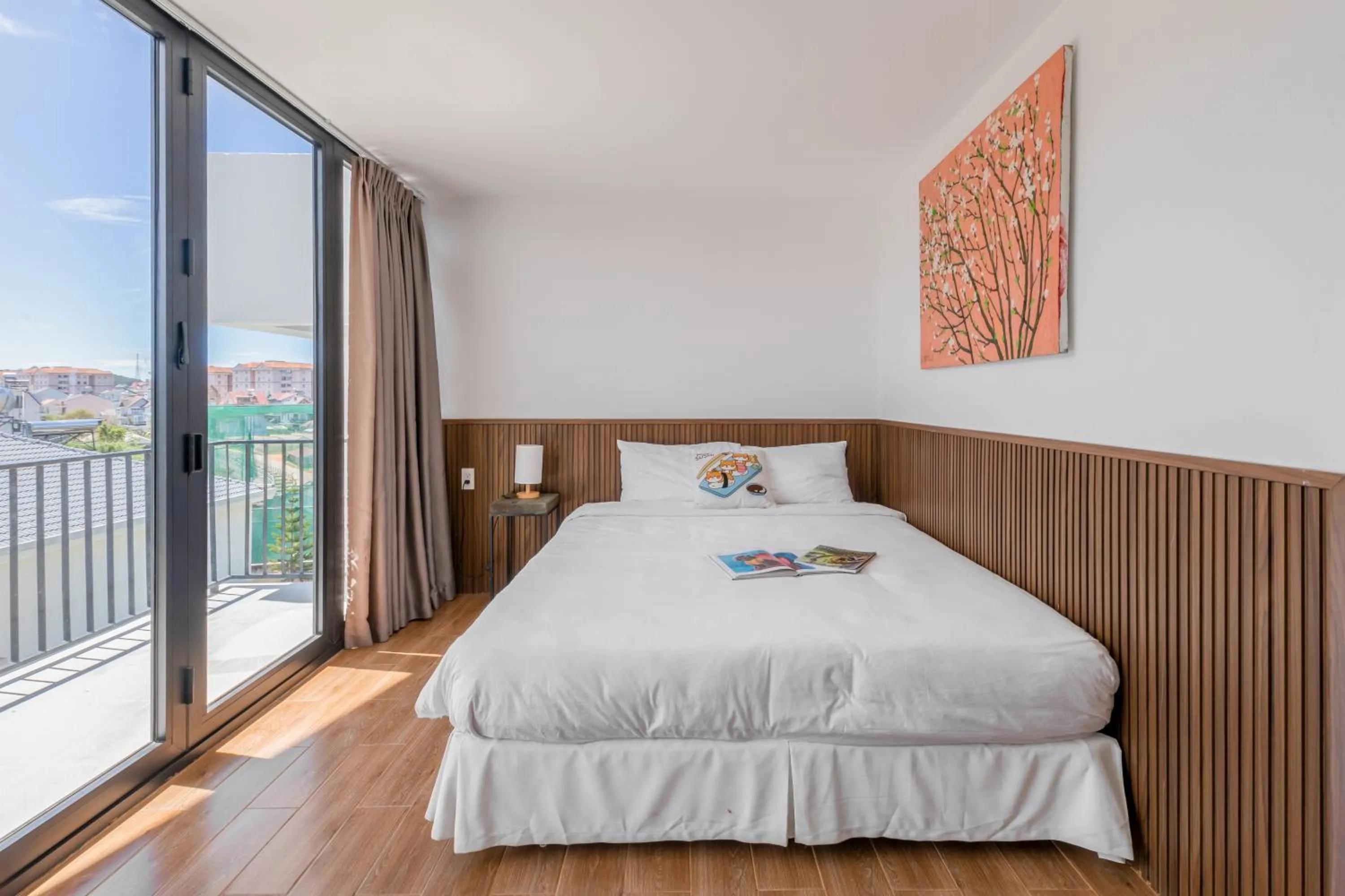 View (from property/room), Bed in D'Mai Xanh Boutique Hotel Da Lat