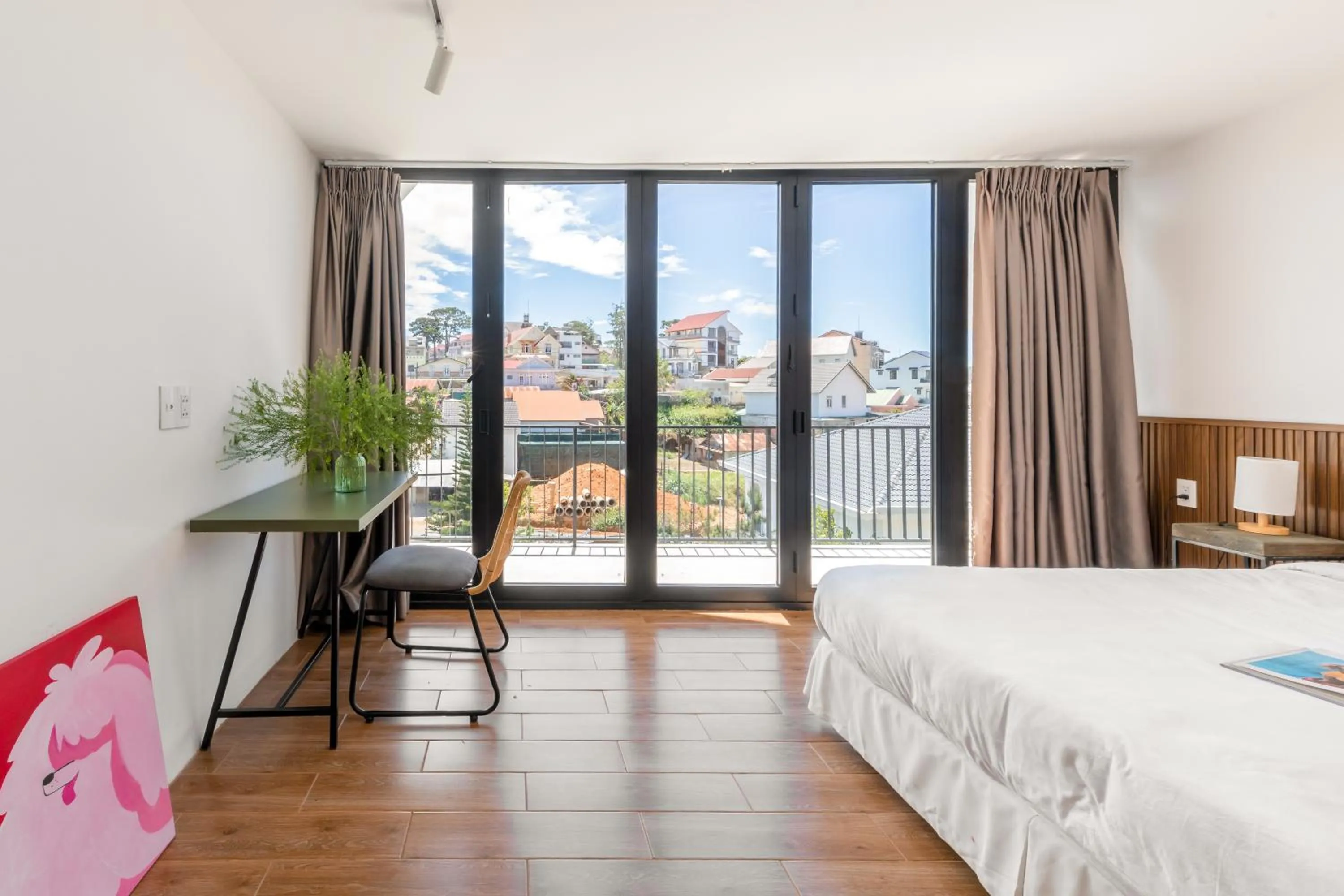 View (from property/room), Bed in D'Mai Xanh Boutique Hotel Da Lat