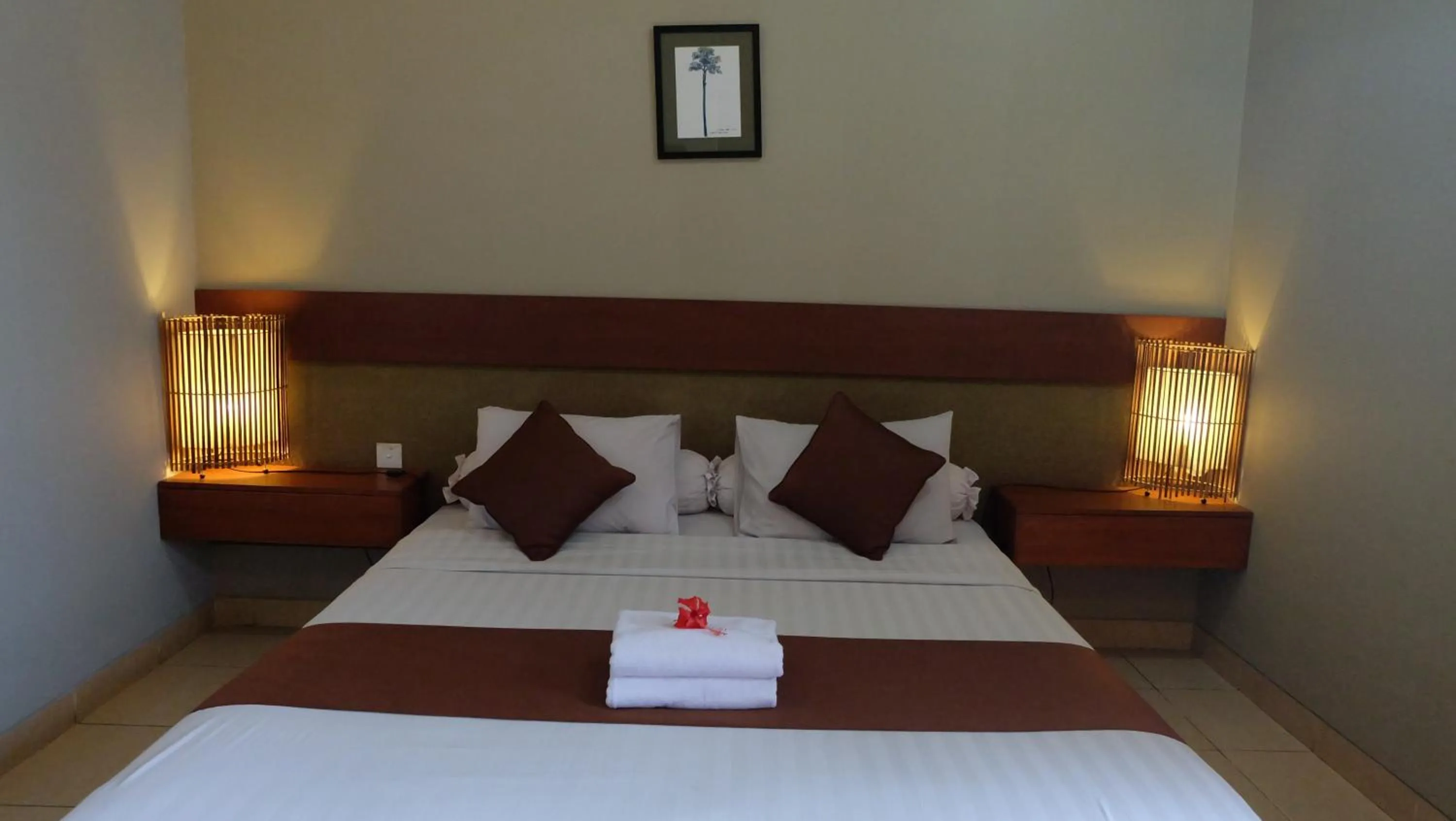 Bed in Semarandana Bedrooms and Pool