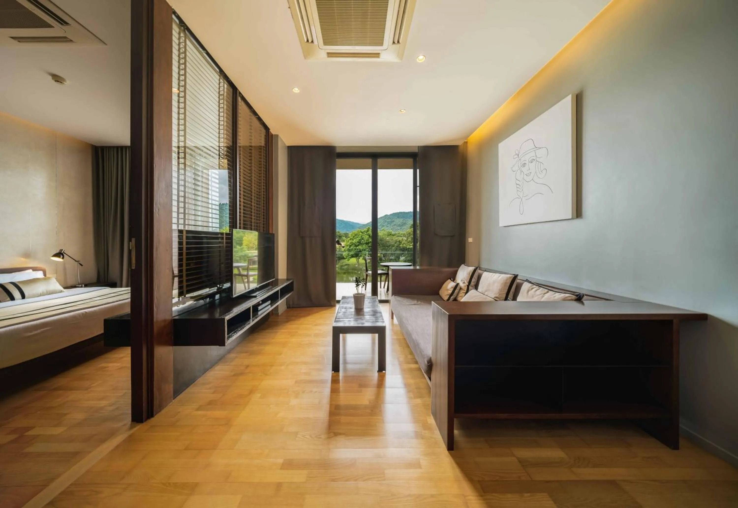 Living room, Bed in atta Lakeside Resort Suite - SHA Plus Certified