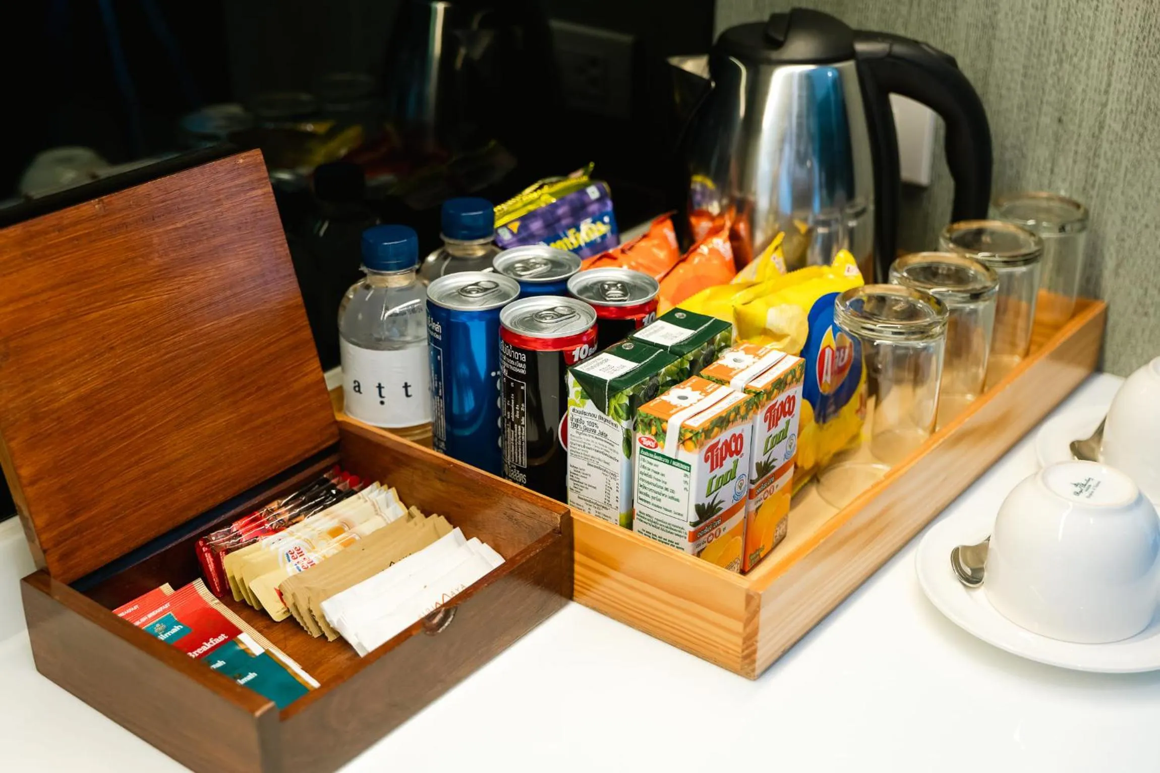 minibar in atta Lakeside Resort Suite - SHA Plus Certified