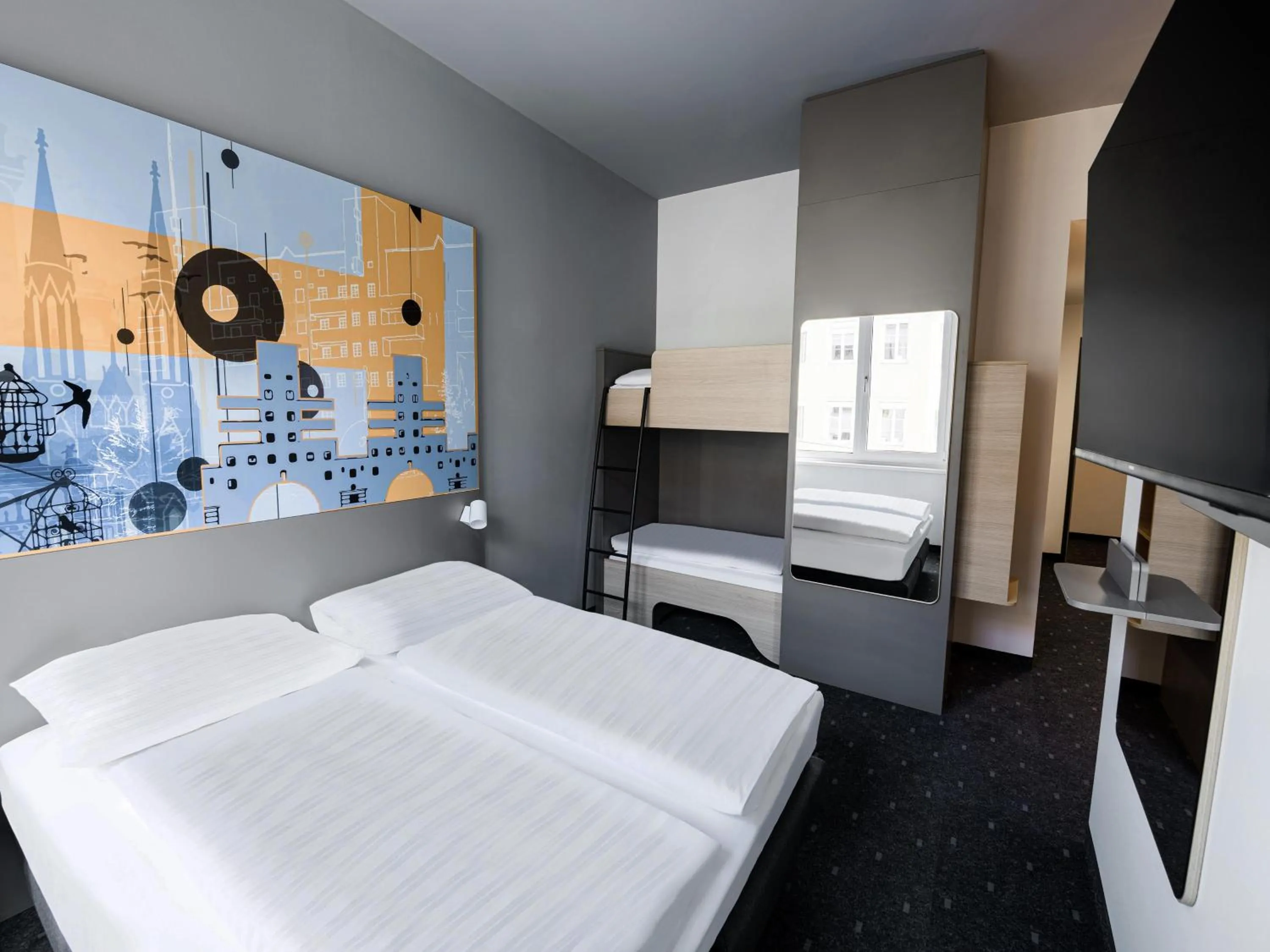 Photo of the whole room, Bed in B&B HOTEL Wien-Heiligenstadt