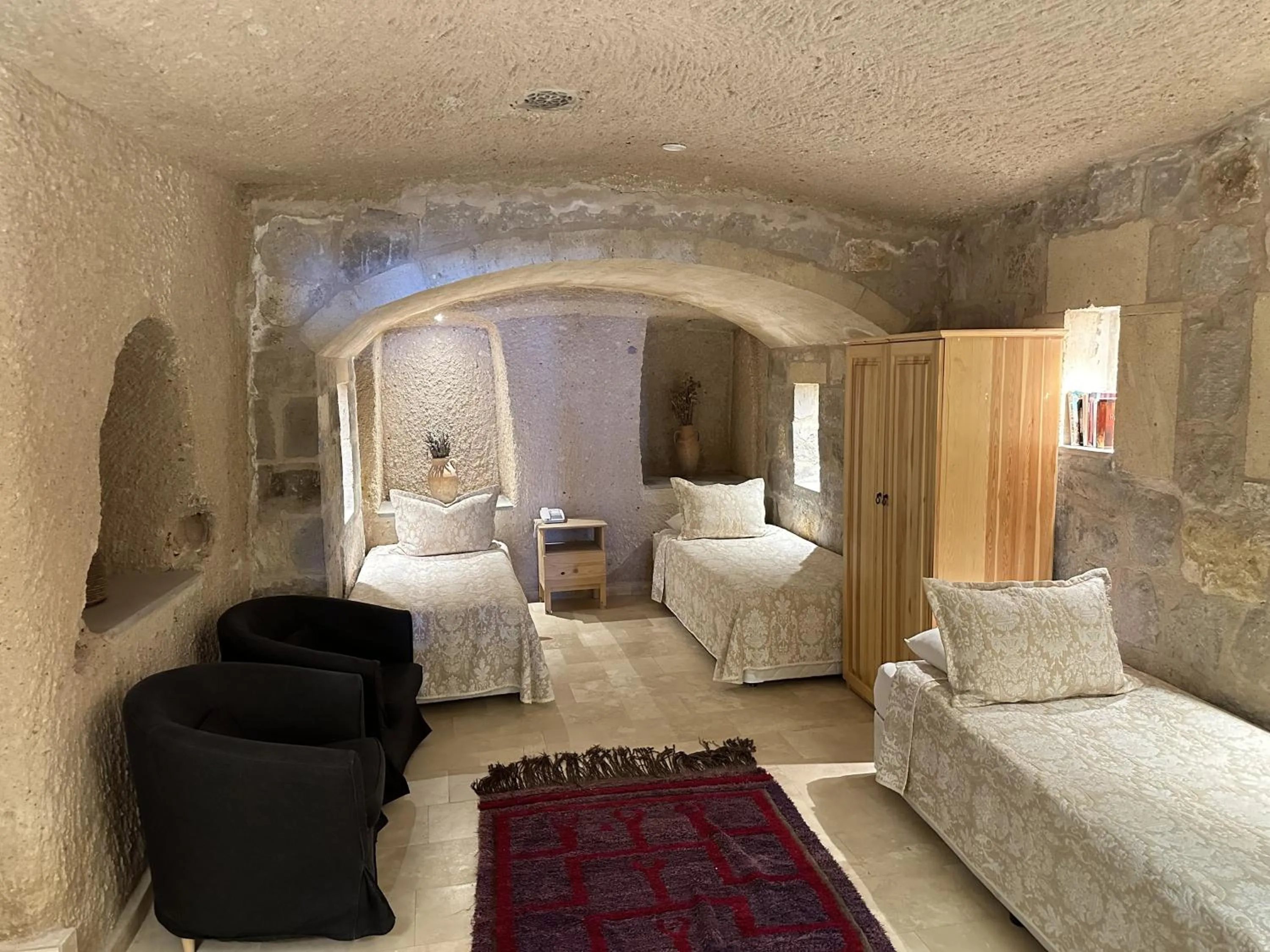 Bed in Kistar Cave Hotel