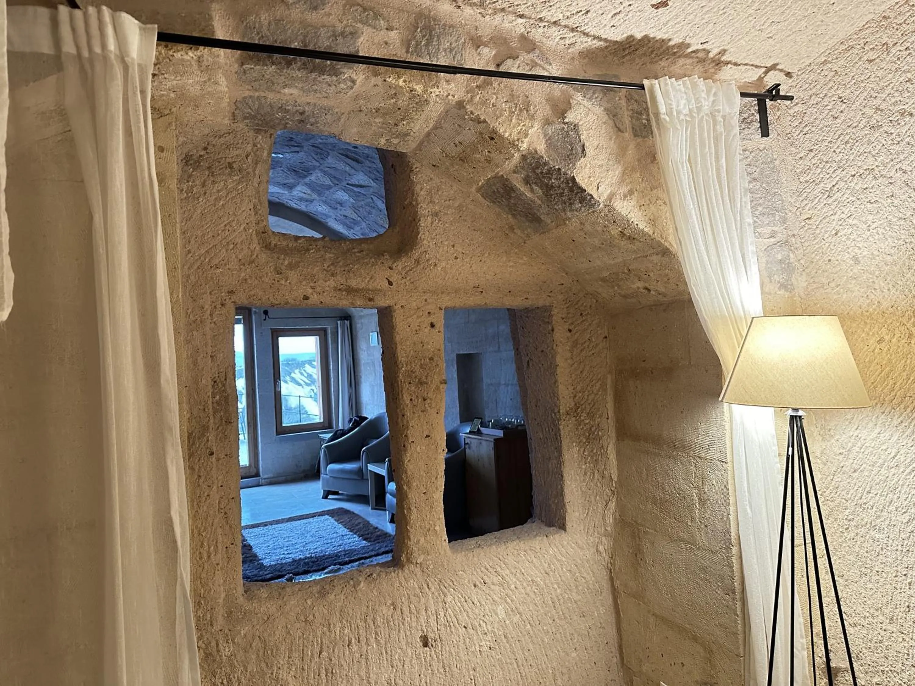 Decorative detail, Bed in Kistar Cave Hotel