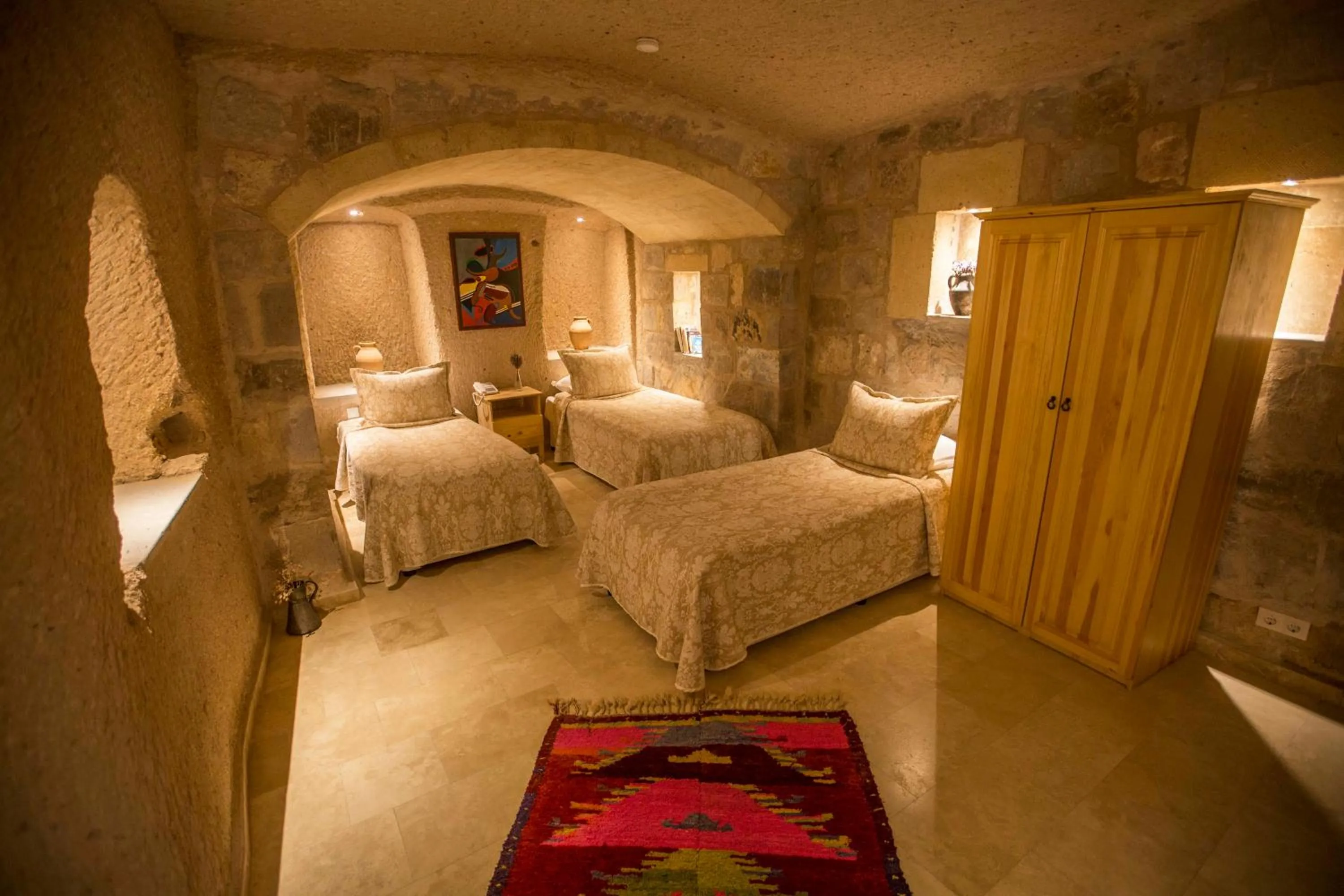 Bed in Kistar Cave Hotel