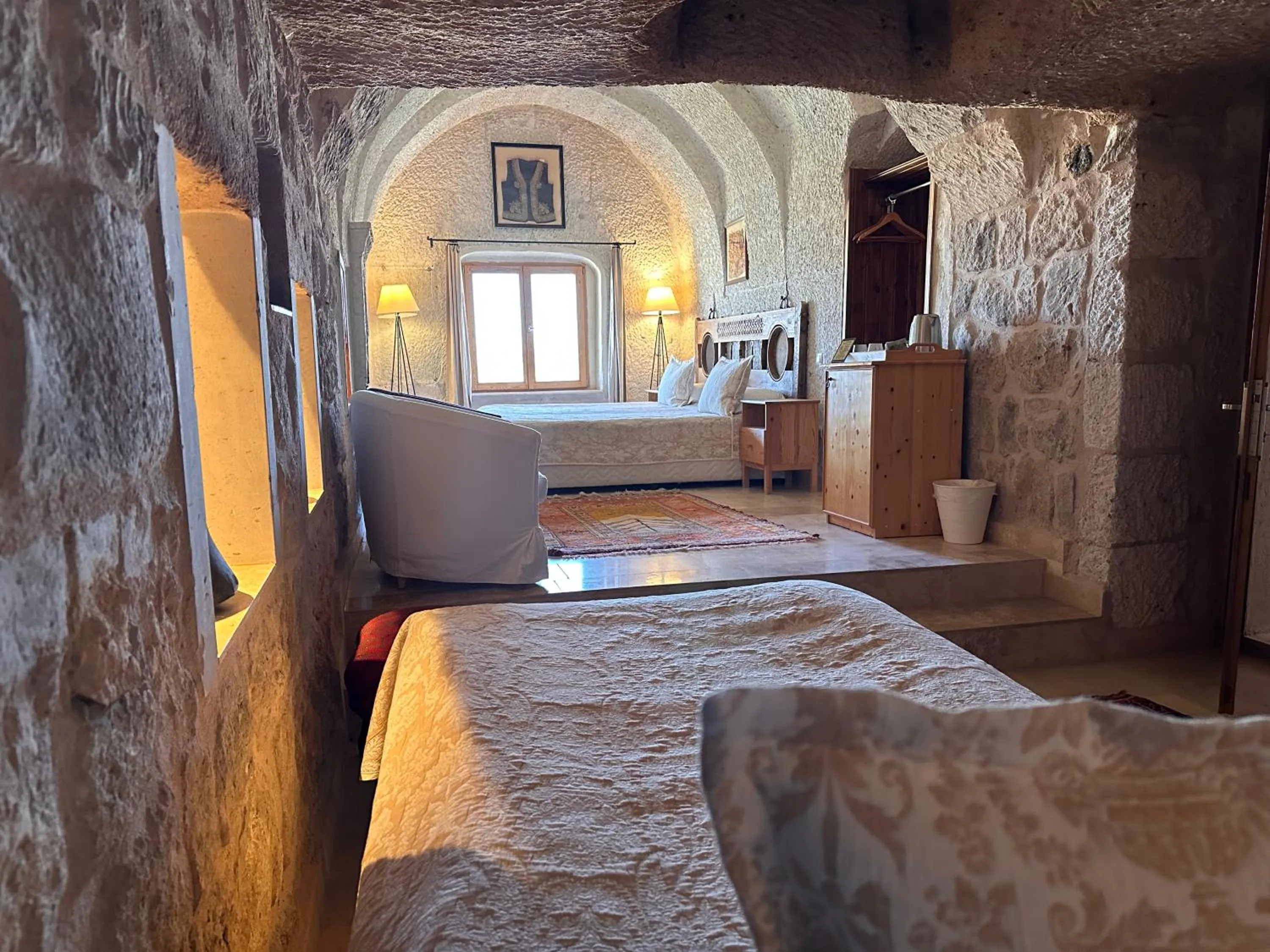 Bed in Kistar Cave Hotel