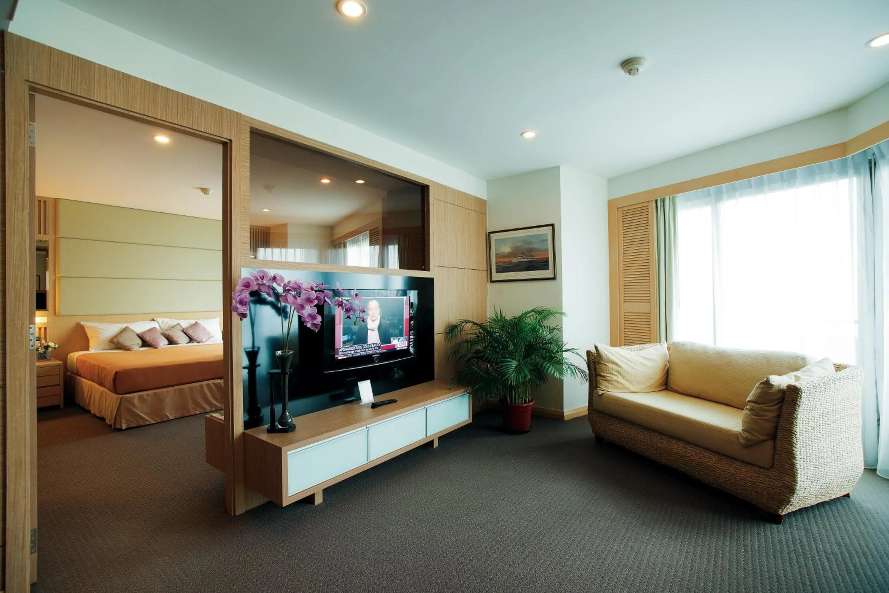 Seating area in Republic of Singapore Yacht Club