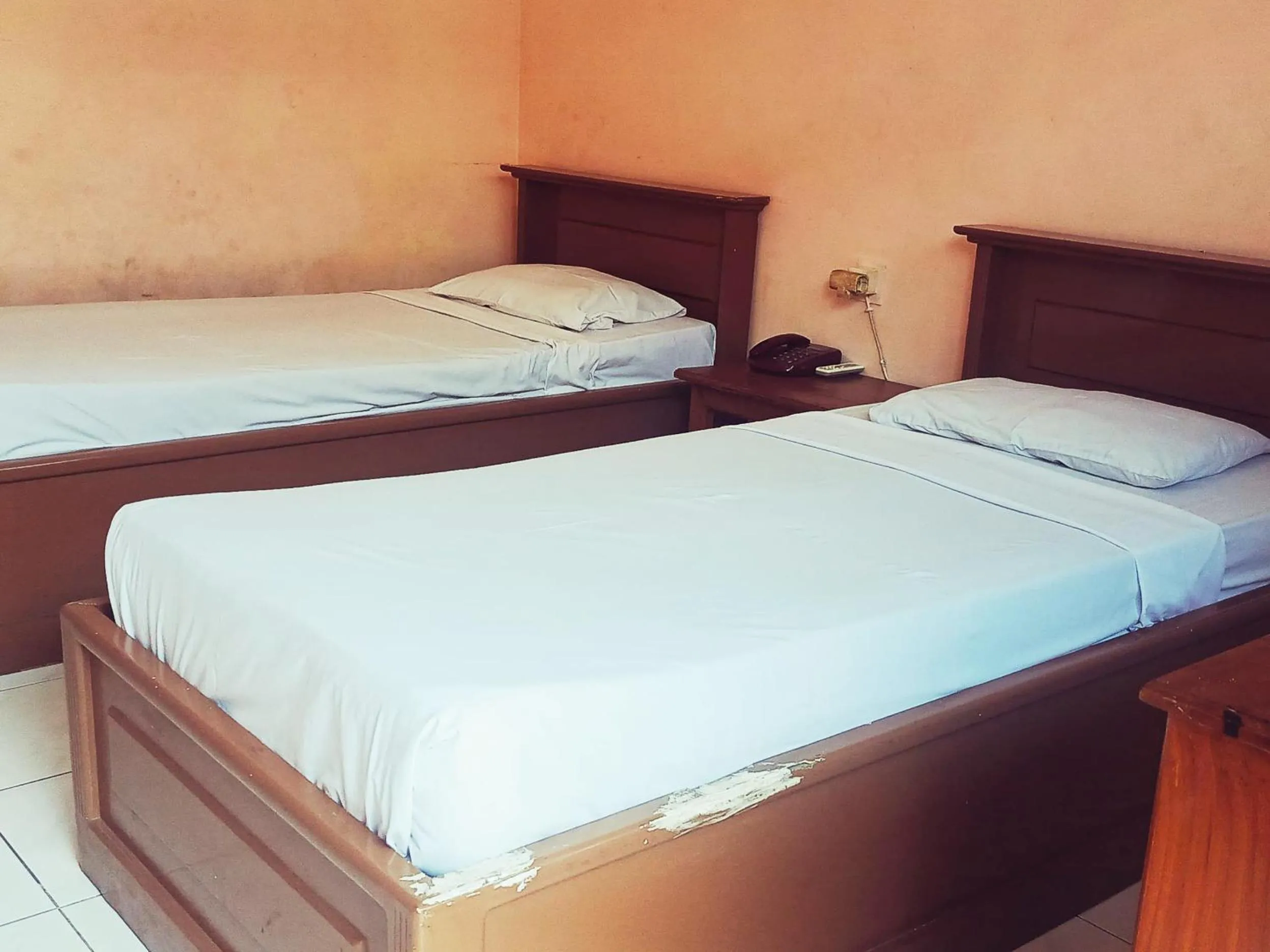 Bed in Hotel Wijaya Purwokerto