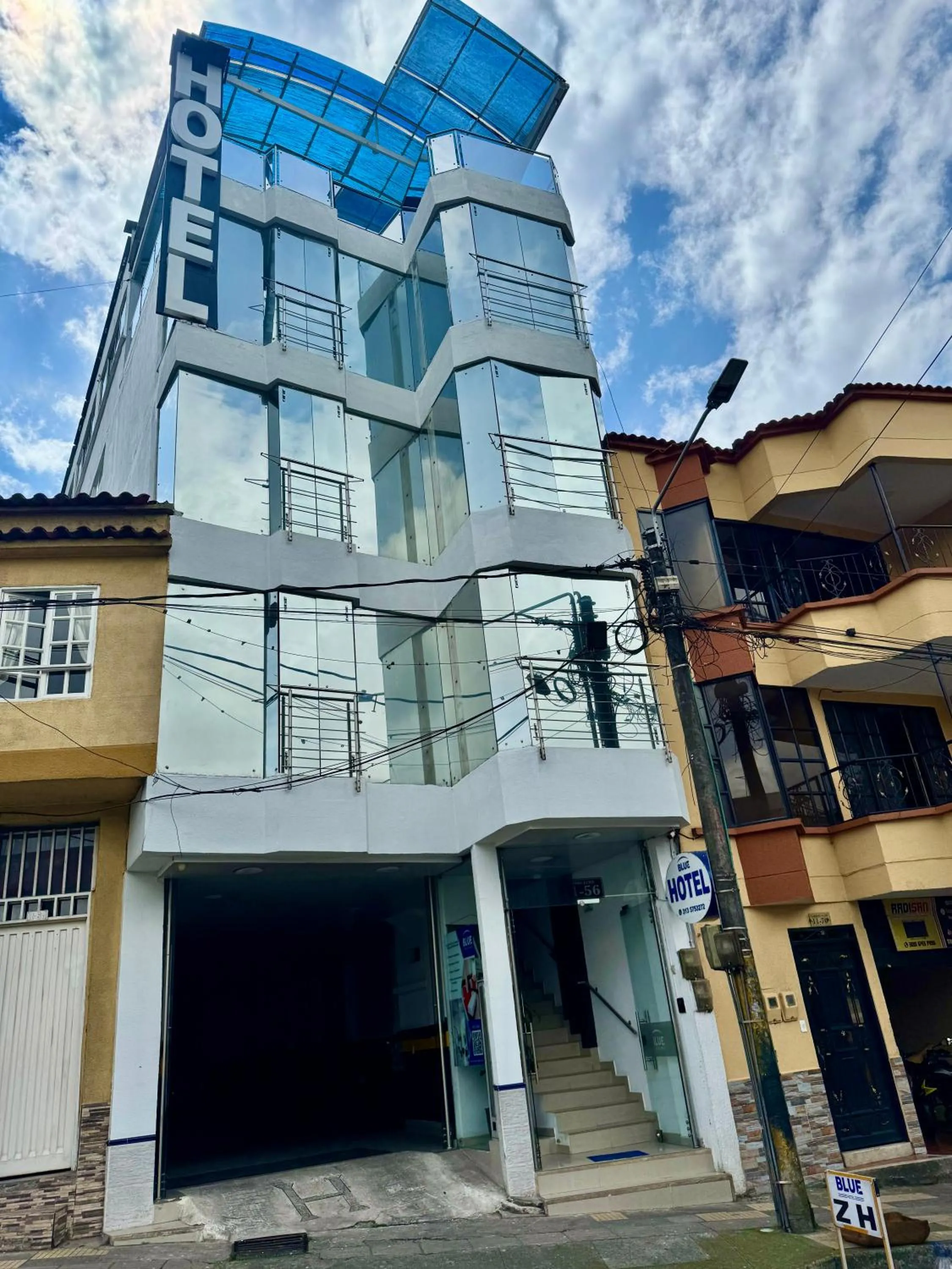 Property building in Hotel Blue